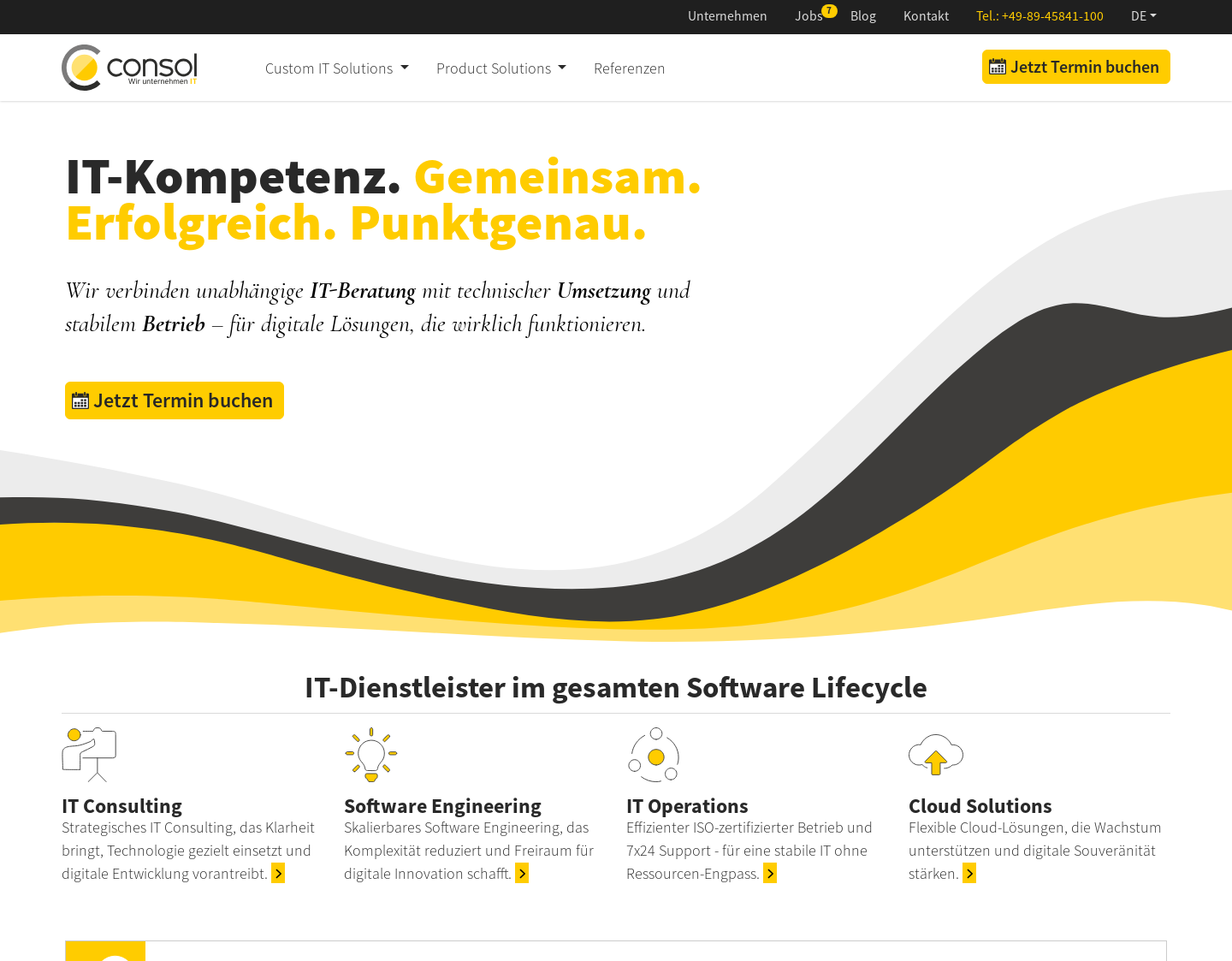 Aktuelle Website-Vorschau von ConSol