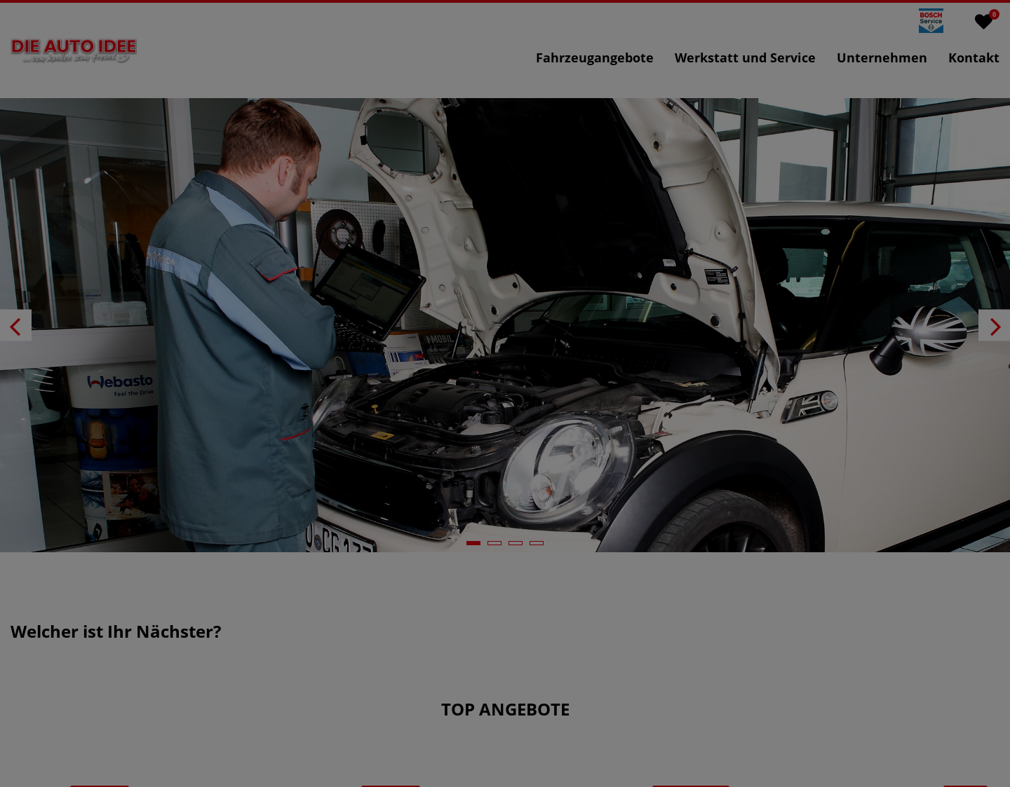 Aktuelle Website-Vorschau von Die Autoidee vom Kunden zum Freund