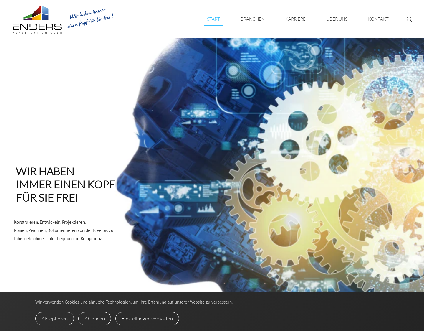 Aktuelle Website-Vorschau von Enders Konstruktion GmbH