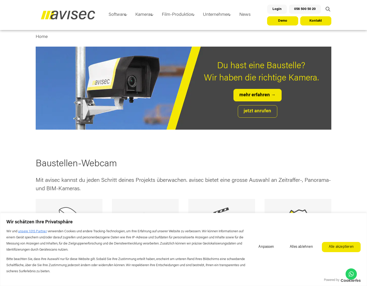 Aktuelle Website-Vorschau von People Counter Überwachungskamera