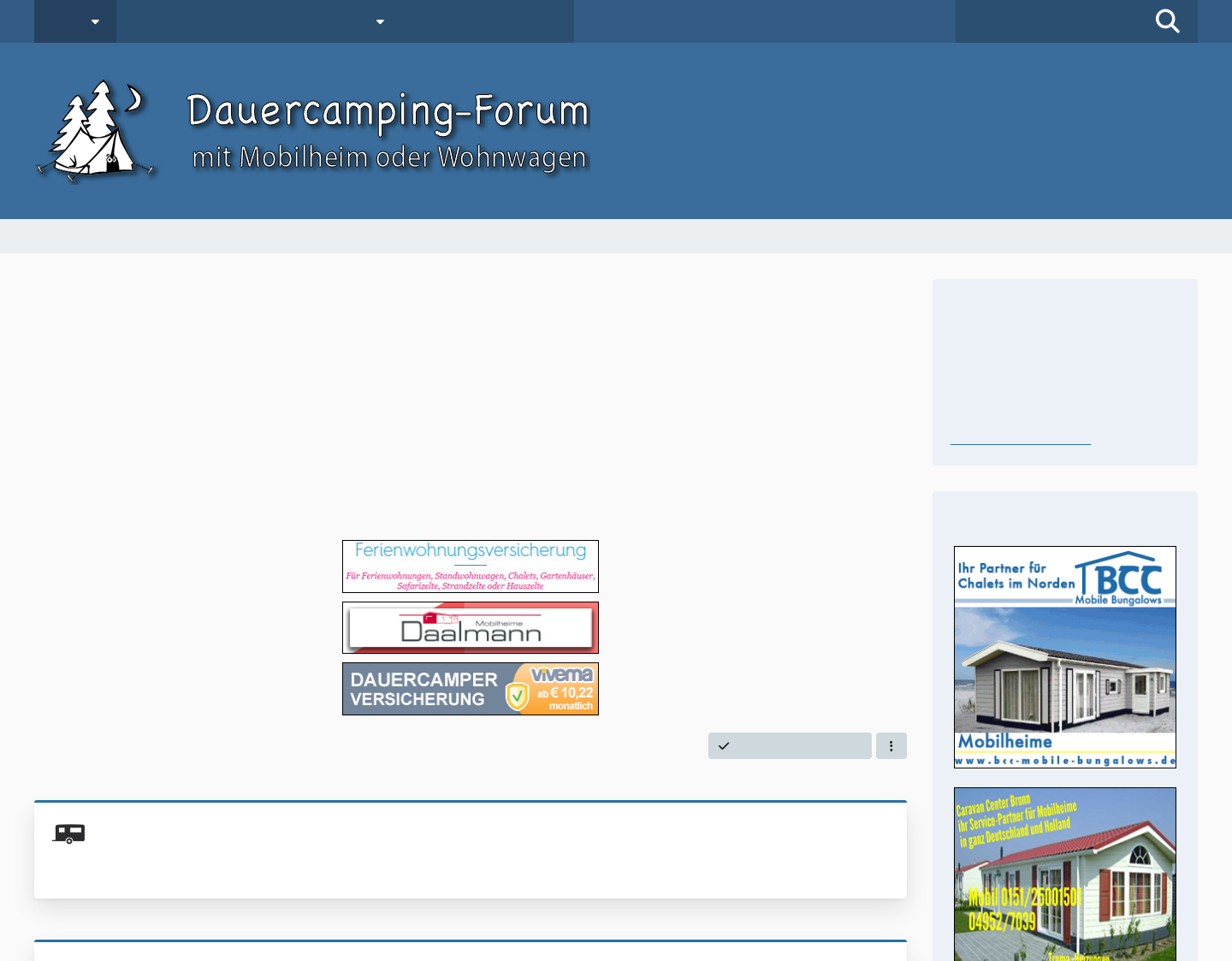 Aktuelle Website-Vorschau von Mobilheim Forum