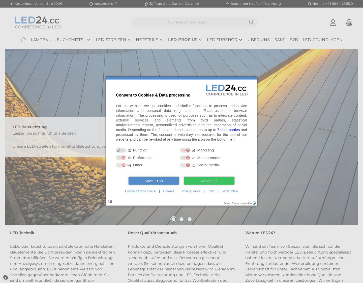 Aktuelle Website-Vorschau von LED Birnen