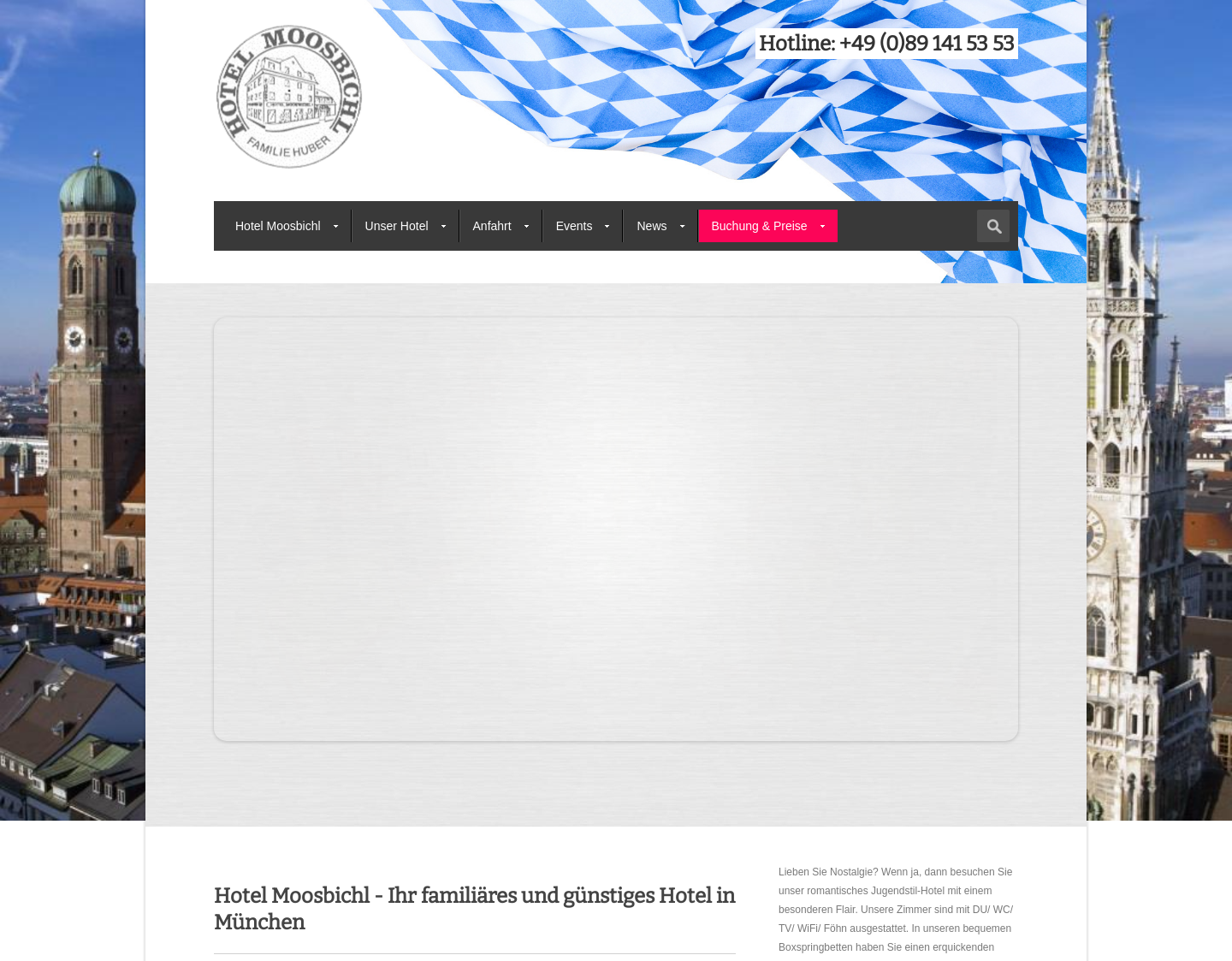 Aktuelle Website-Vorschau von Hotel Moosbichl in München