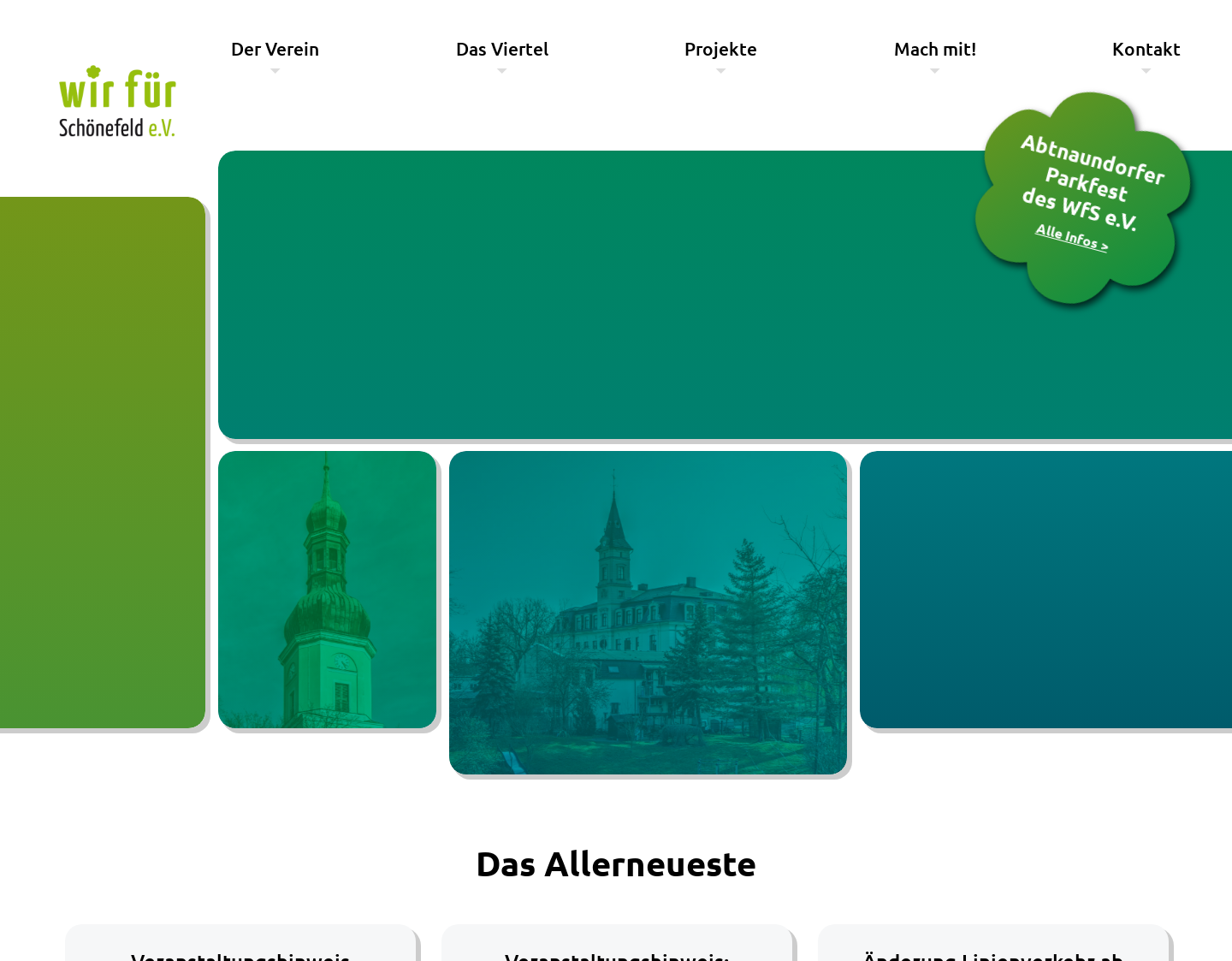 Aktuelle Website-Vorschau von Wir fuer Schoenefeld e.V.