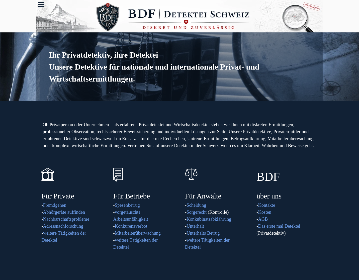 Aktuelle Website-Vorschau von Basilisk Detektei Privatdetektive