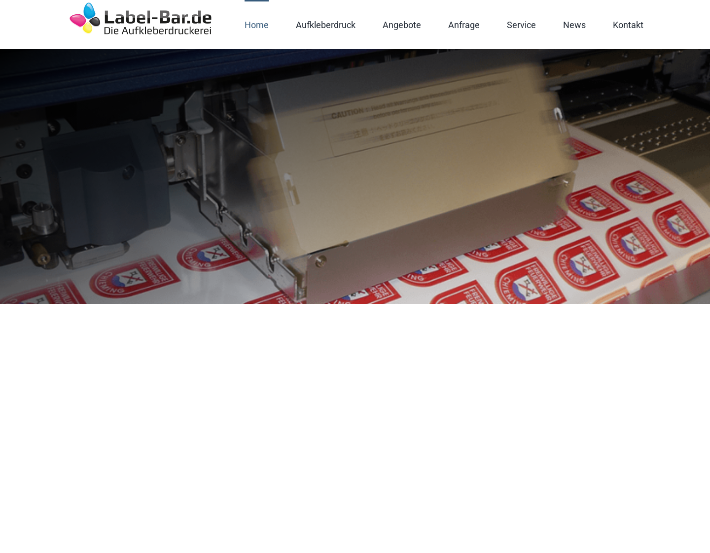 Aktuelle Website-Vorschau von Aufkleber im Digitaldruck nach Wunsch