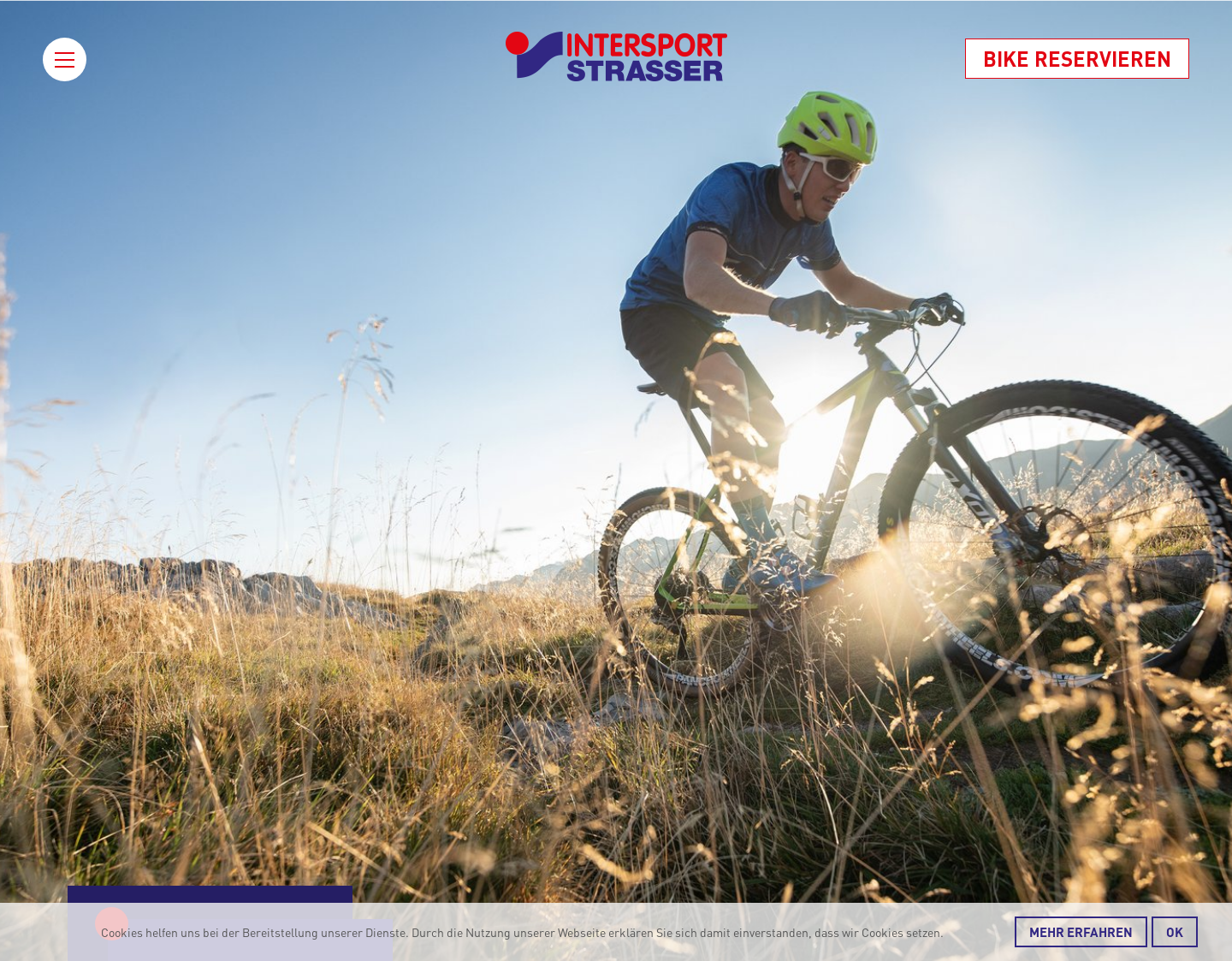 Aktuelle Website-Vorschau von Sportshop Intersport Strasser