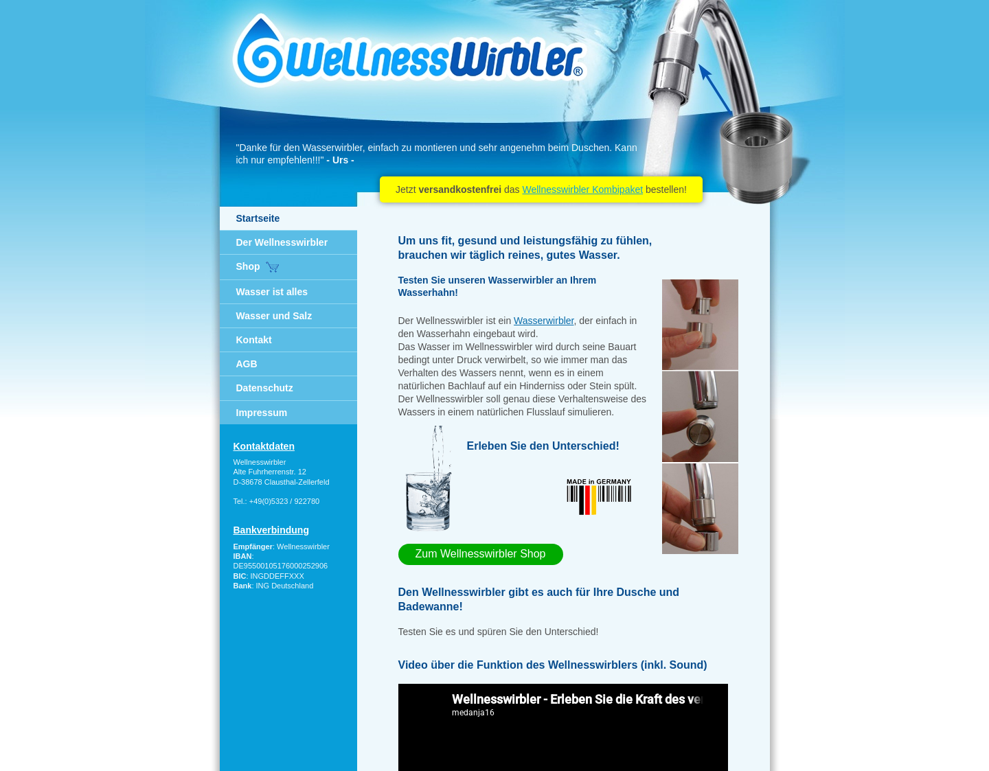 Aktuelle Website-Vorschau von Wellnesswirbler - der Wasserwirbler