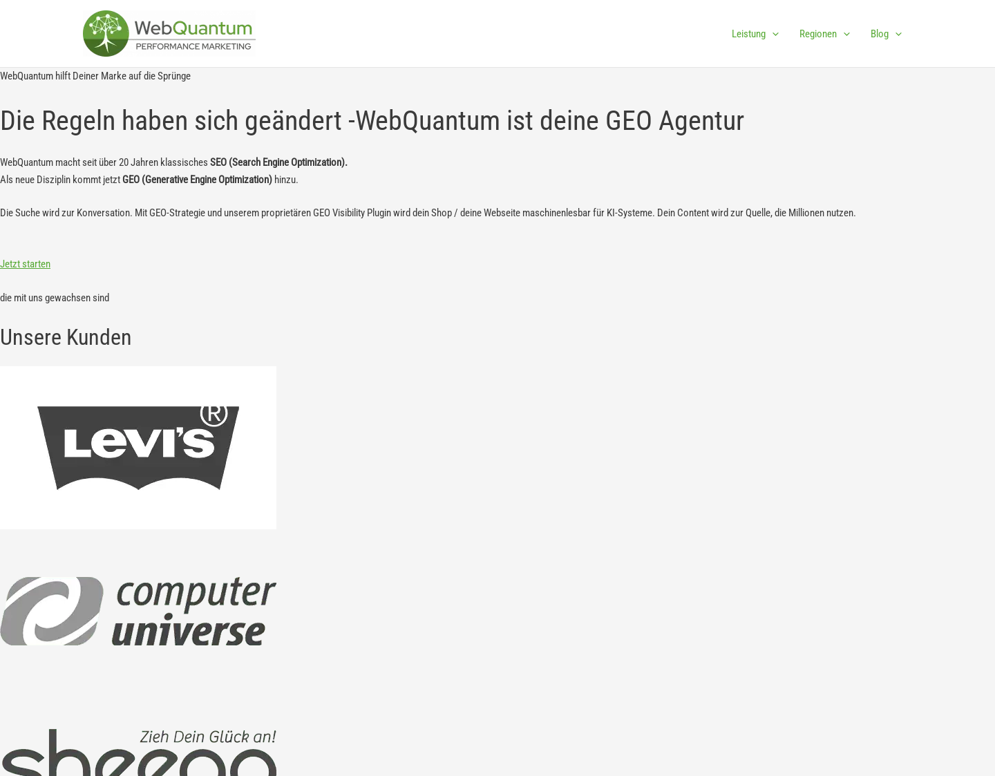 Aktuelle Website-Vorschau von SEO Dienstleistung Dortmund