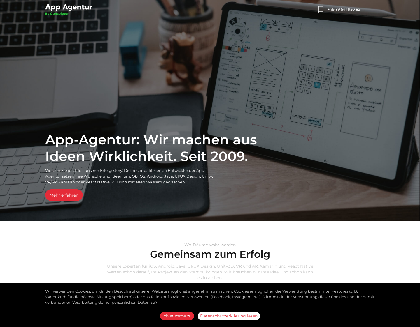 Aktuelle Website-Vorschau von App-Agentur.com - App Programmierer