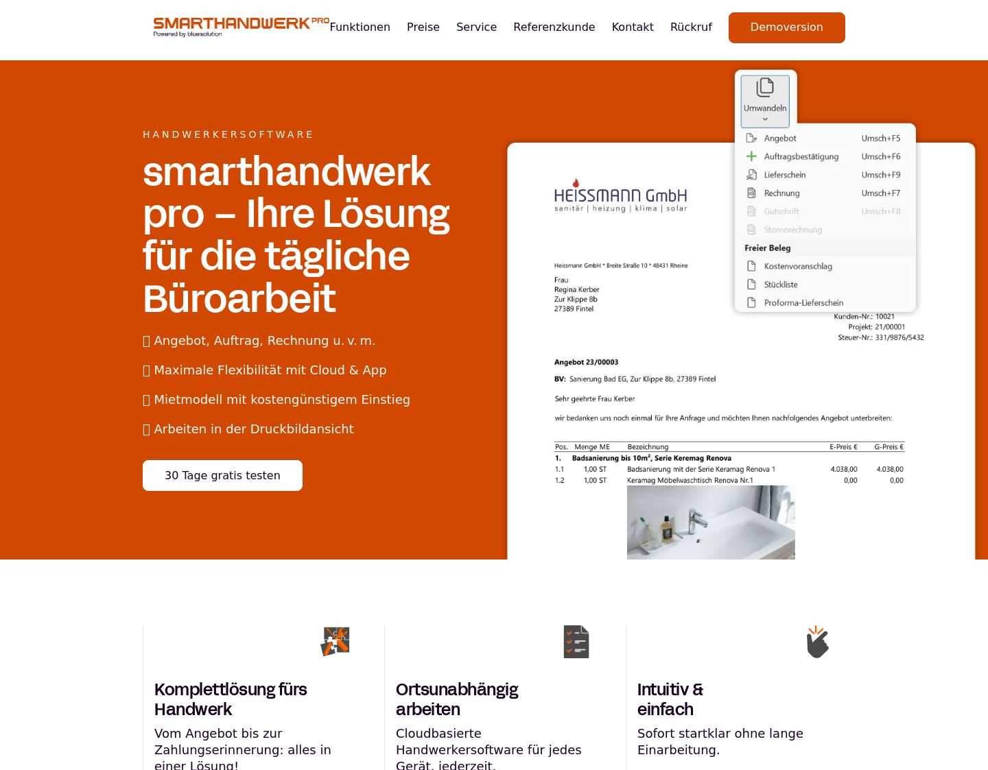 Aktuelle Website-Vorschau von Handwerkerprogramm
