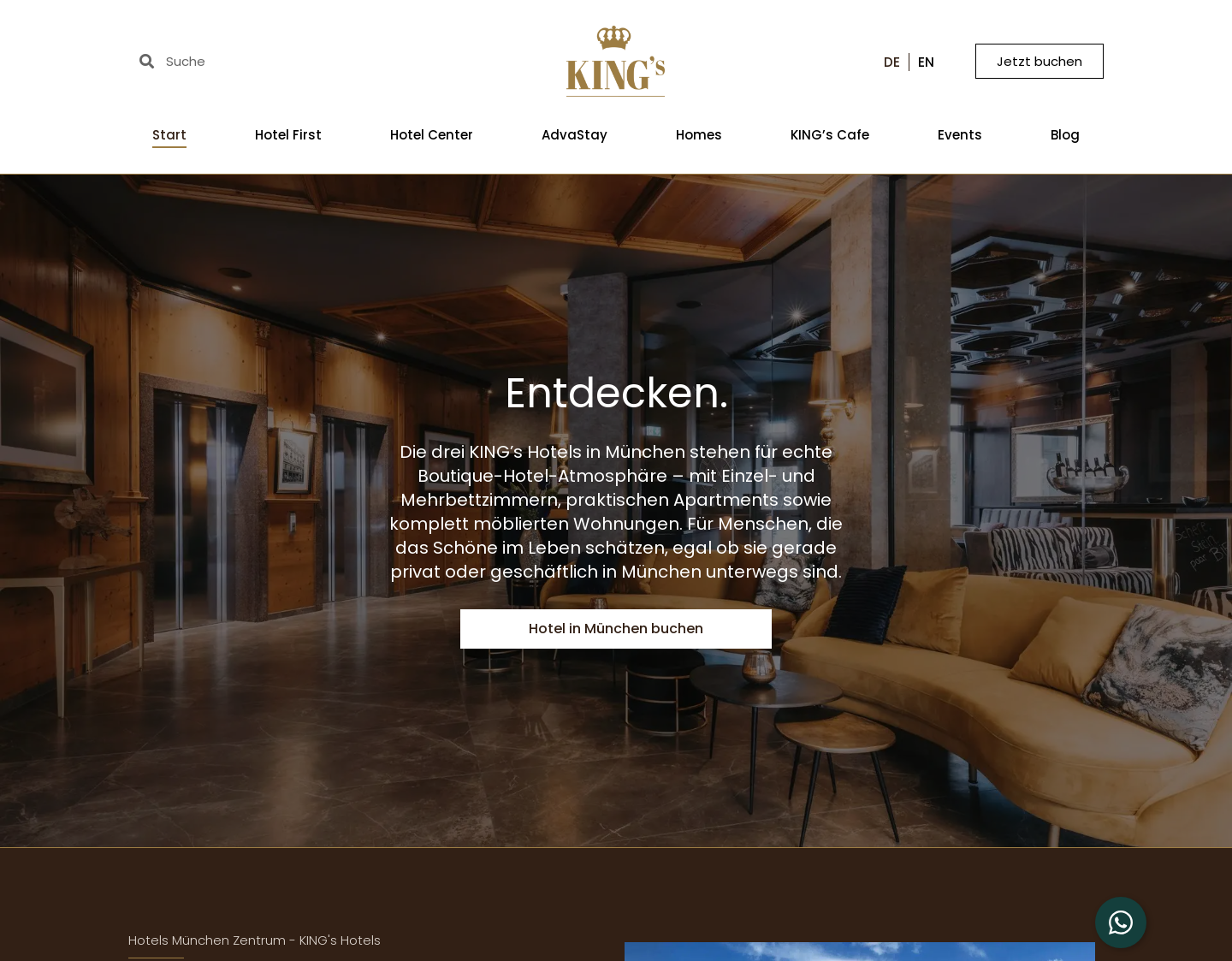 Aktuelle Website-Vorschau von Ein gutes Zimmer München