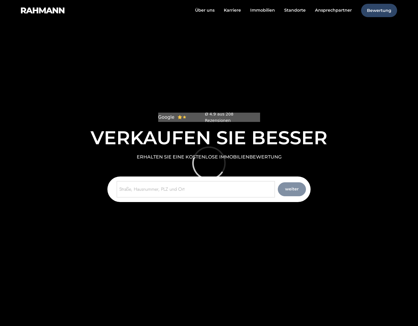 Aktuelle Website-Vorschau von Immobilienmakler Hamburg Rahmann