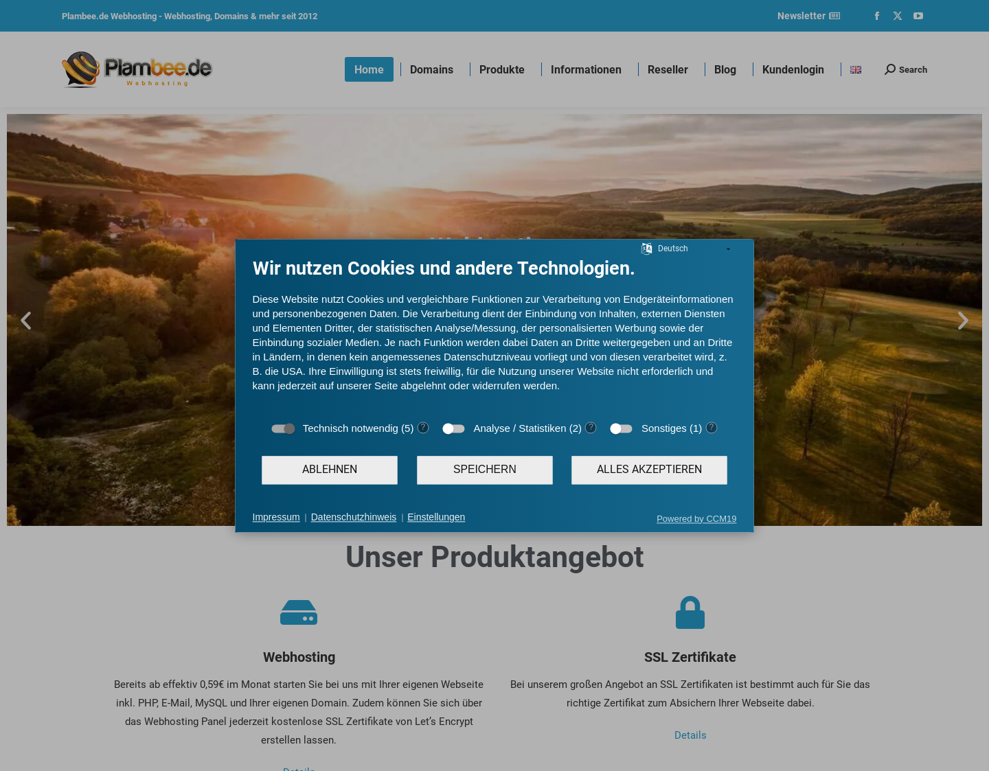 Aktuelle Website-Vorschau von Kostenloser Webspace