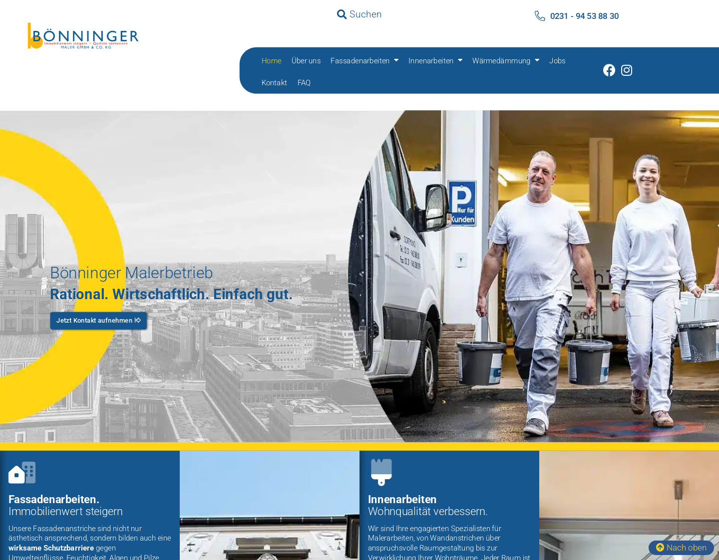 Aktuelle Website-Vorschau von Bönninger GmbH Malerarbeiten