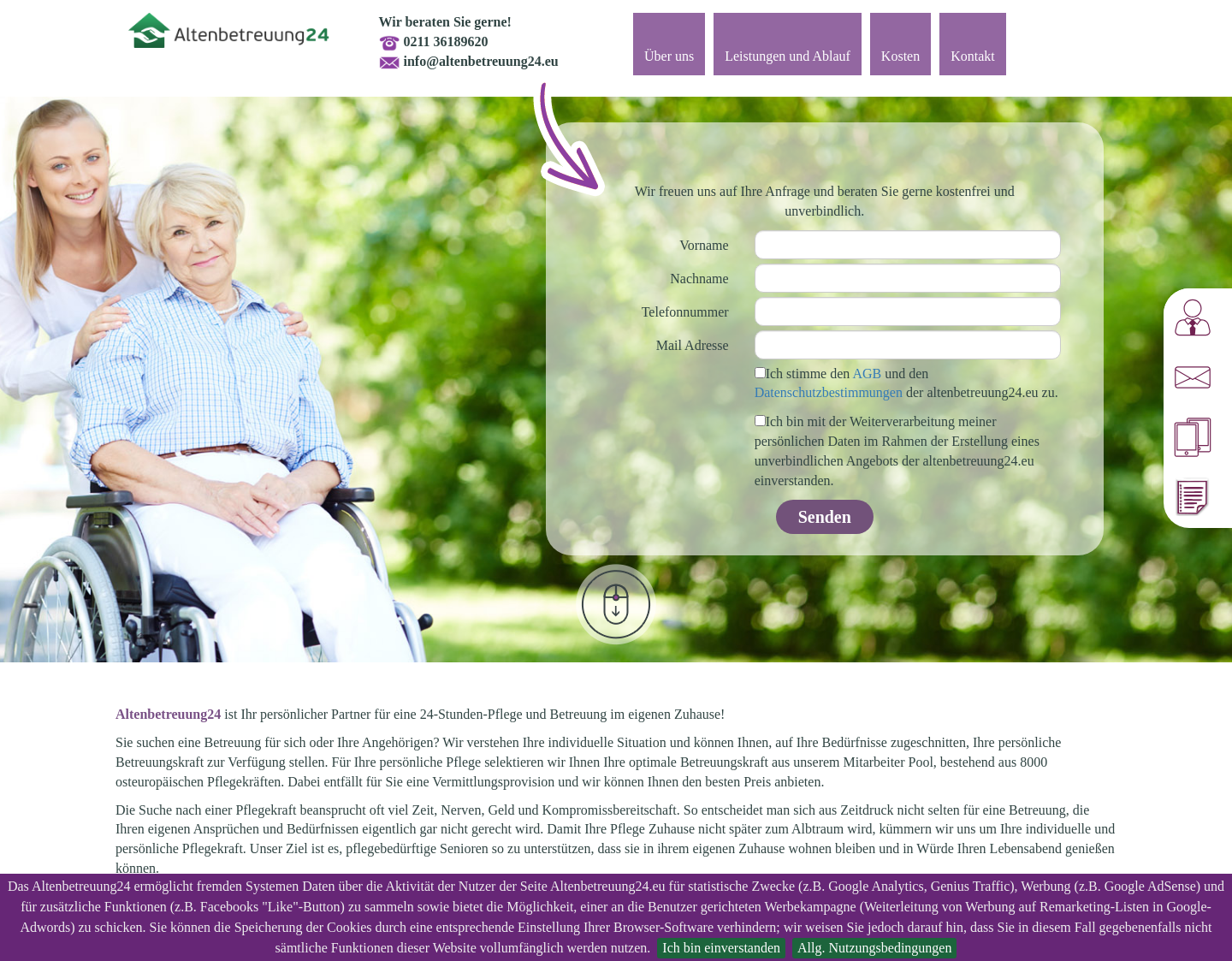 Aktuelle Website-Vorschau von Häusliche Pflege aus Polen