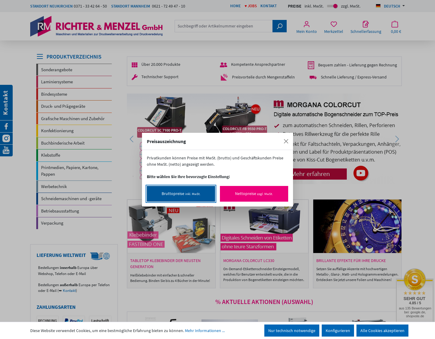 Aktuelle Website-Vorschau von Richter & MENZEL GmbH