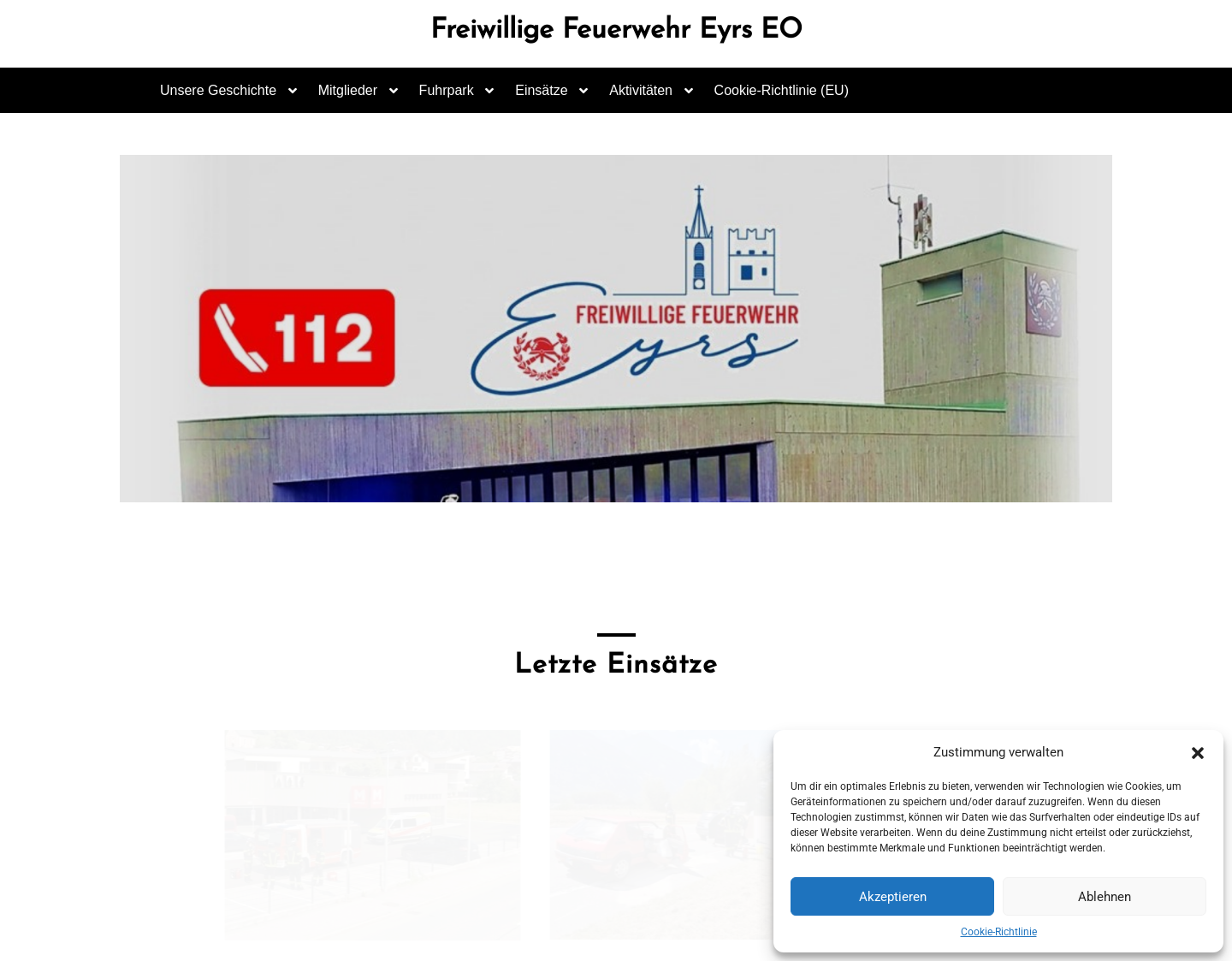 Aktuelle Website-Vorschau von FF Eyrs bei Laas in Südtirol