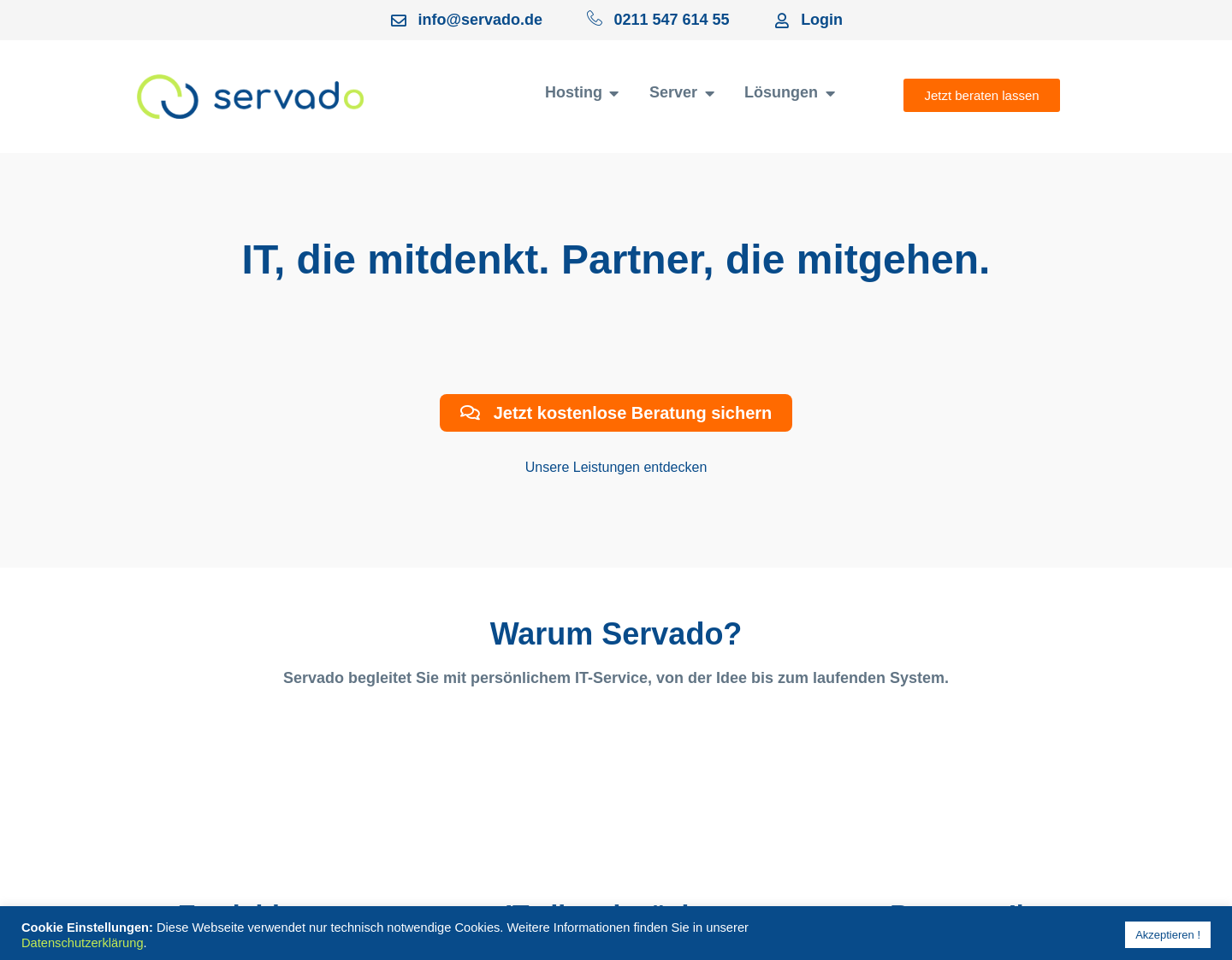 Aktuelle Website-Vorschau von Webhosting