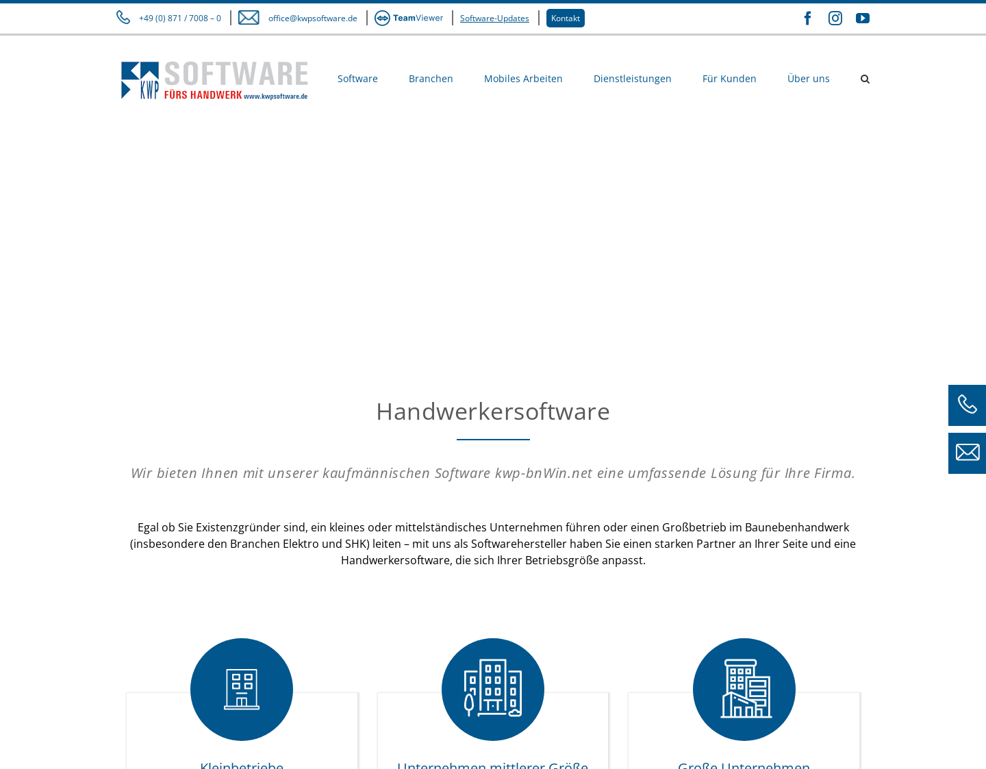 Aktuelle Website-Vorschau von KWP Informationssysteme GmbH