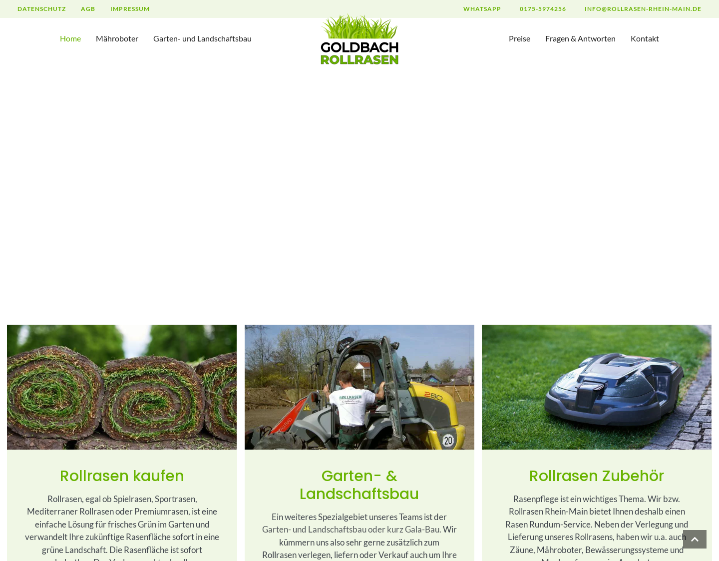 Aktuelle Website-Vorschau von Rollrasen Goldbach GmbH