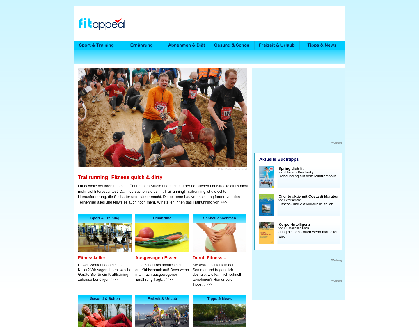Aktuelle Website-Vorschau von Fit Appeal - Fitness and more...