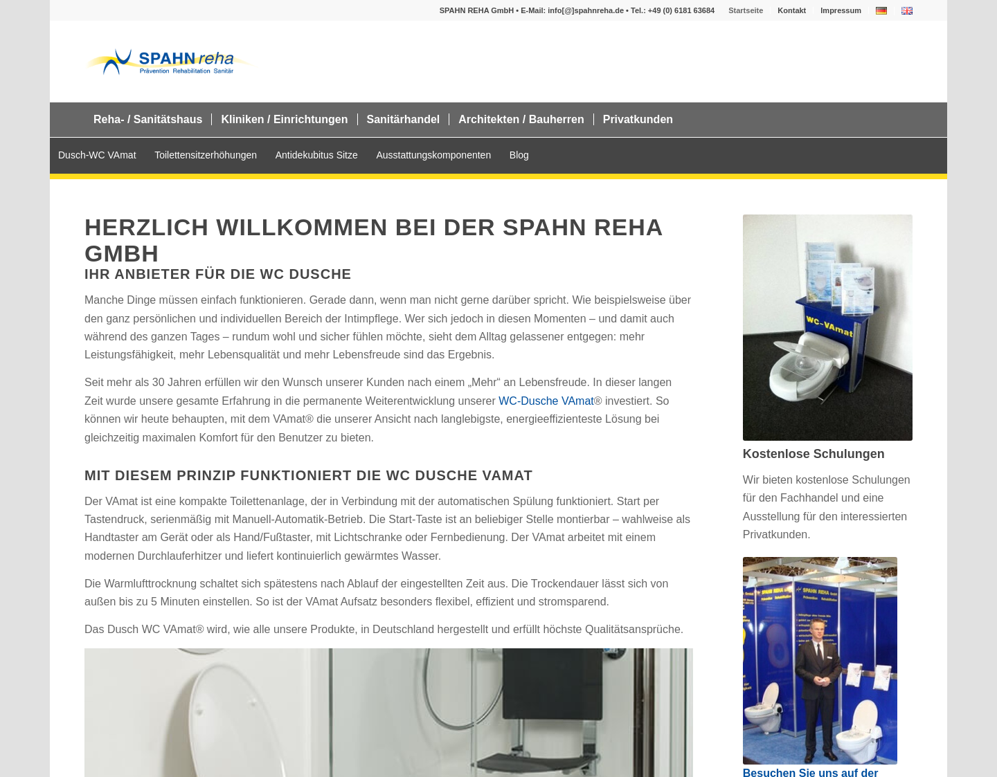 Aktuelle Website-Vorschau von Toilettensitzerhoehung Dusch-WC