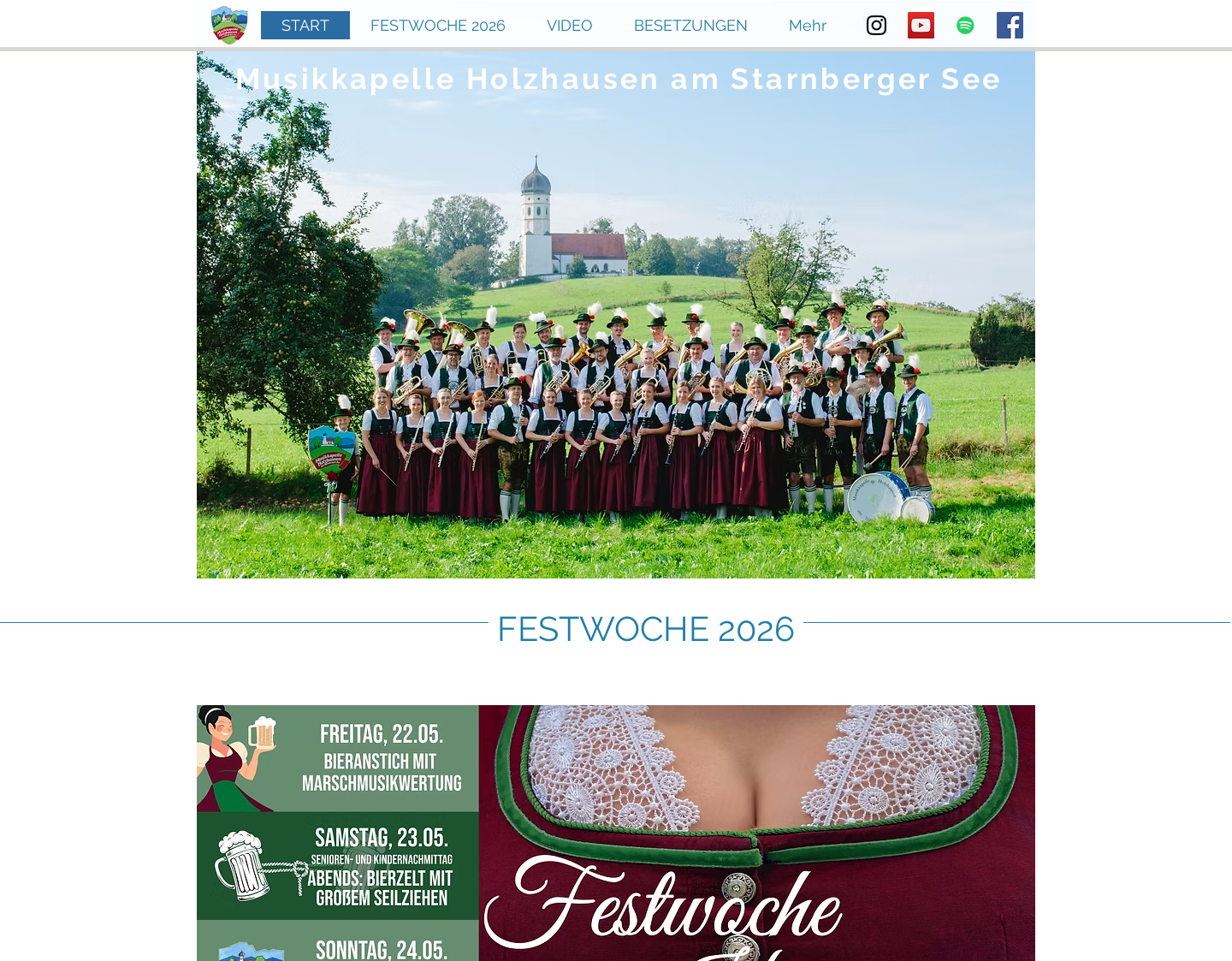 Aktuelle Website-Vorschau von Musikkapelle Holzhausen & Bigband