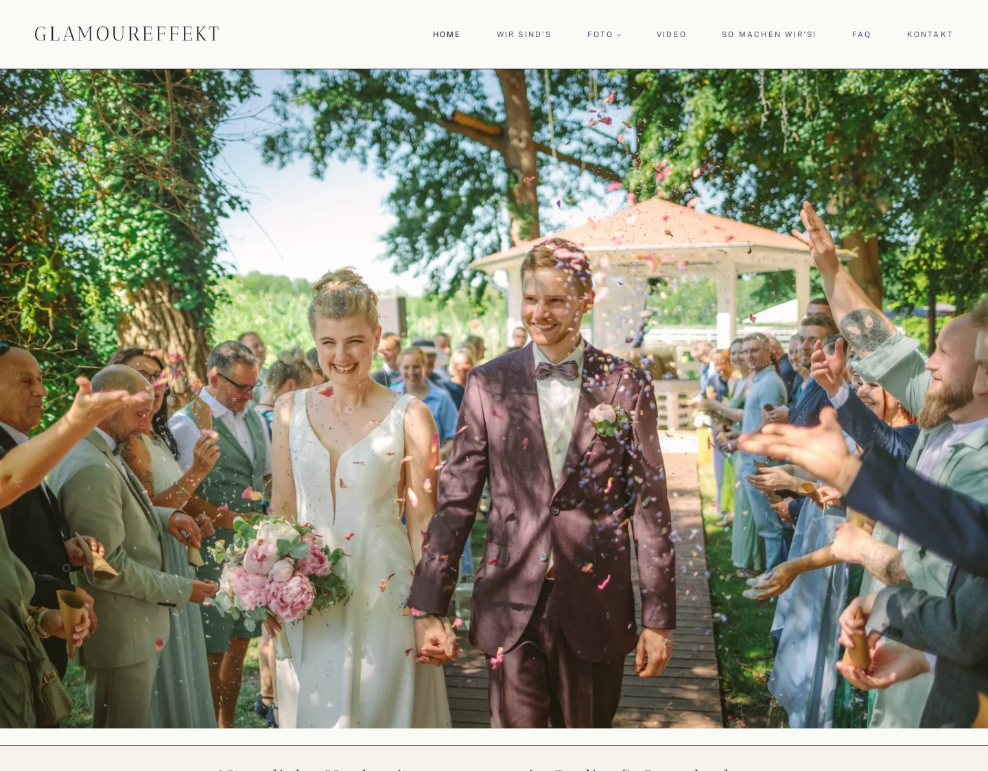 Aktuelle Website-Vorschau von GlamourEffekt Hochzeitsfotograf Berlin