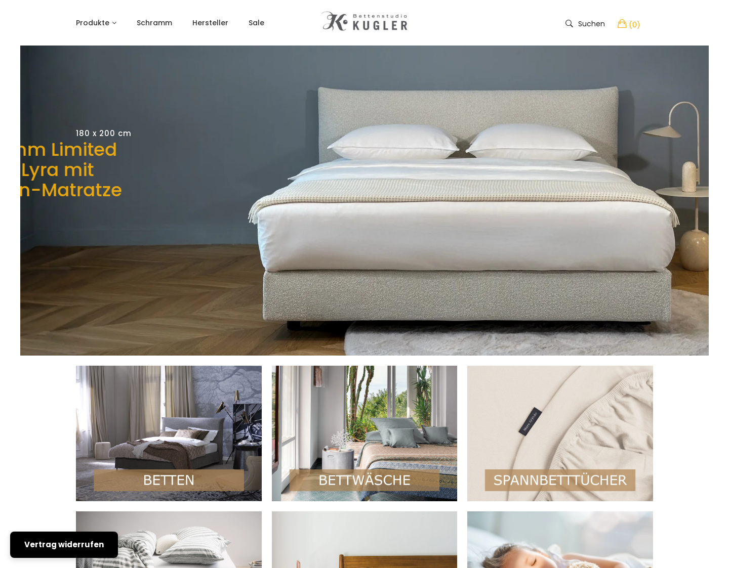 Aktuelle Website-Vorschau von Betten Shop von Bettenstudio Kugler