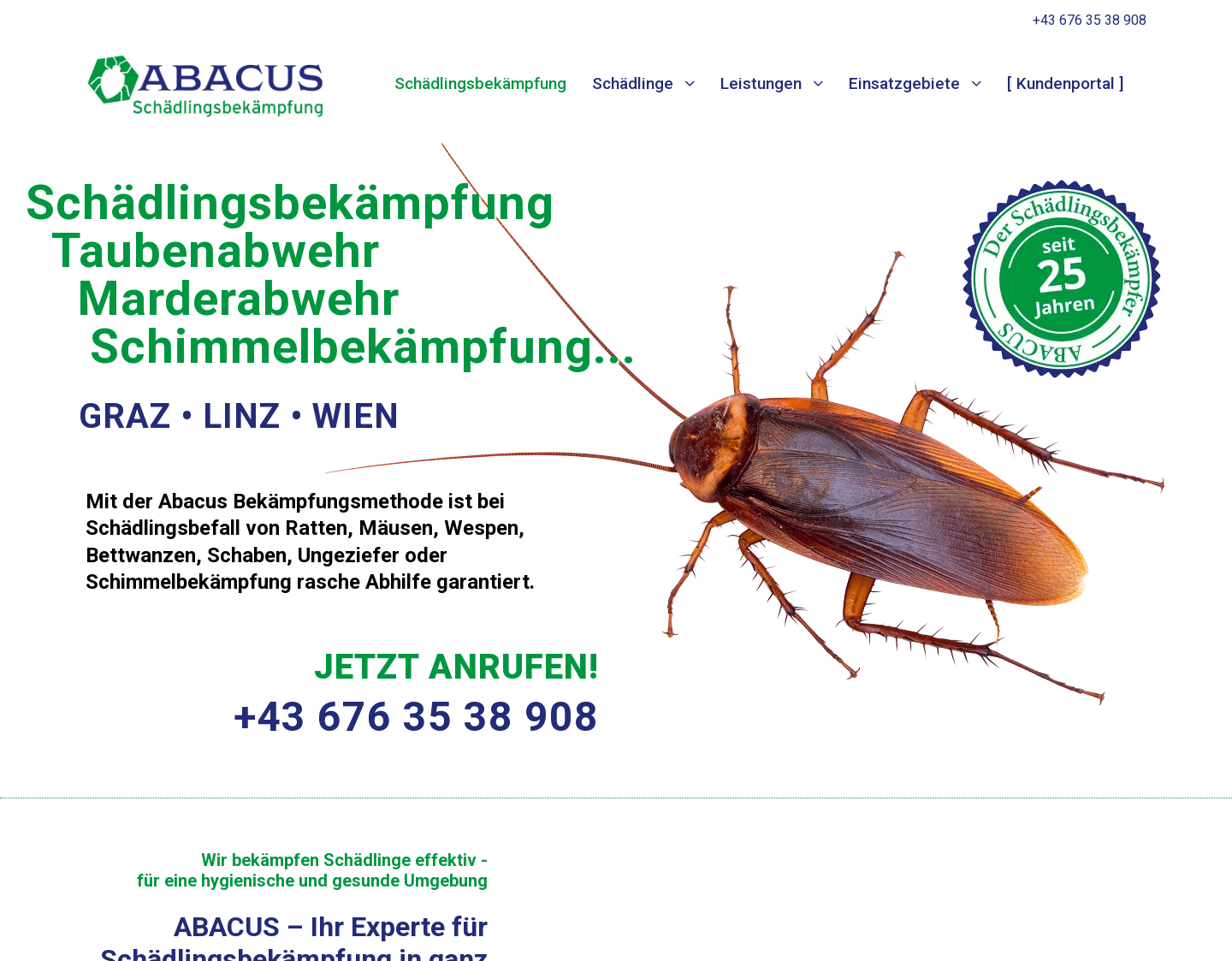 Aktuelle Website-Vorschau von Der Schädlingsbekämpfer