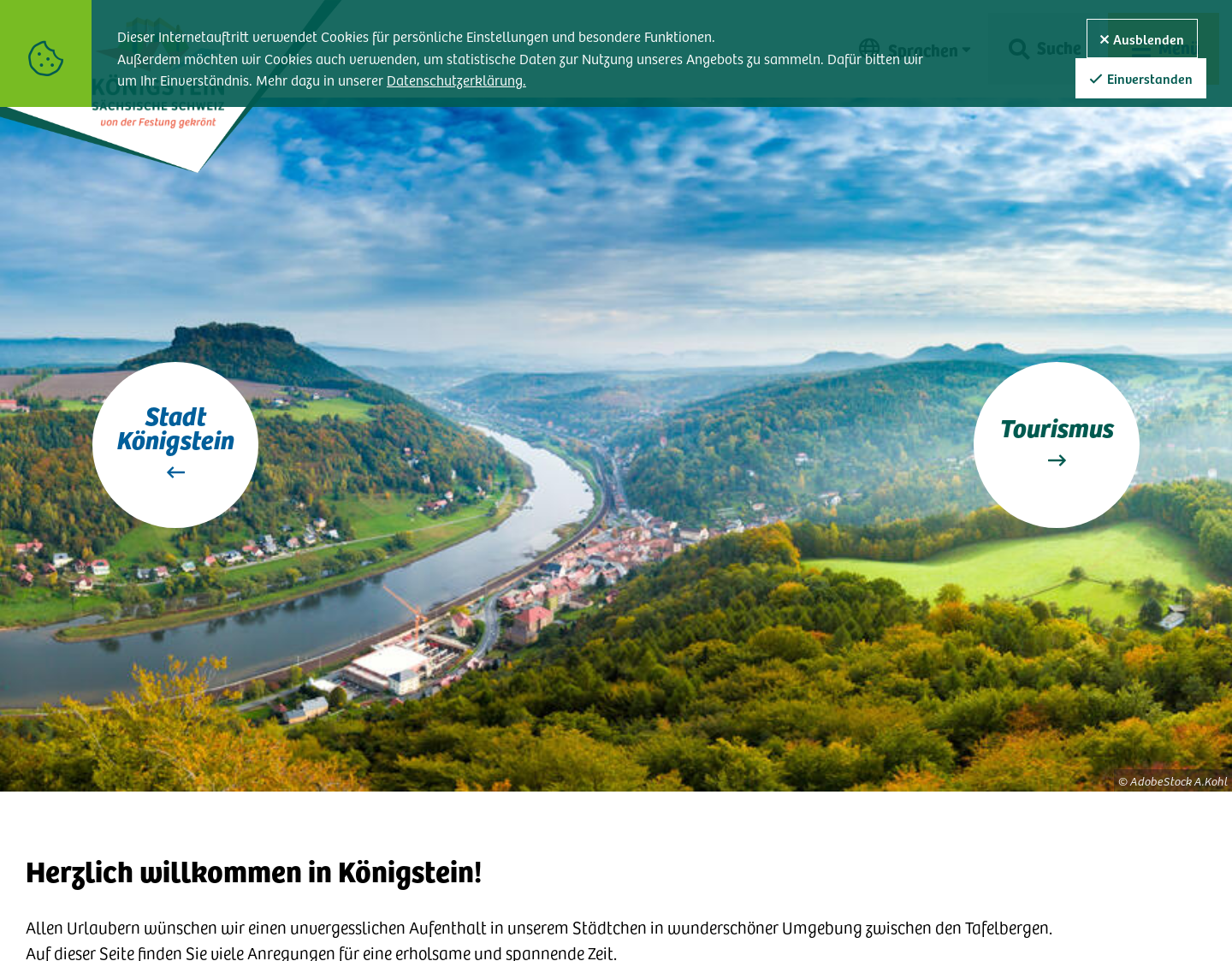 Aktuelle Website-Vorschau von Ausflugziele in Königstein