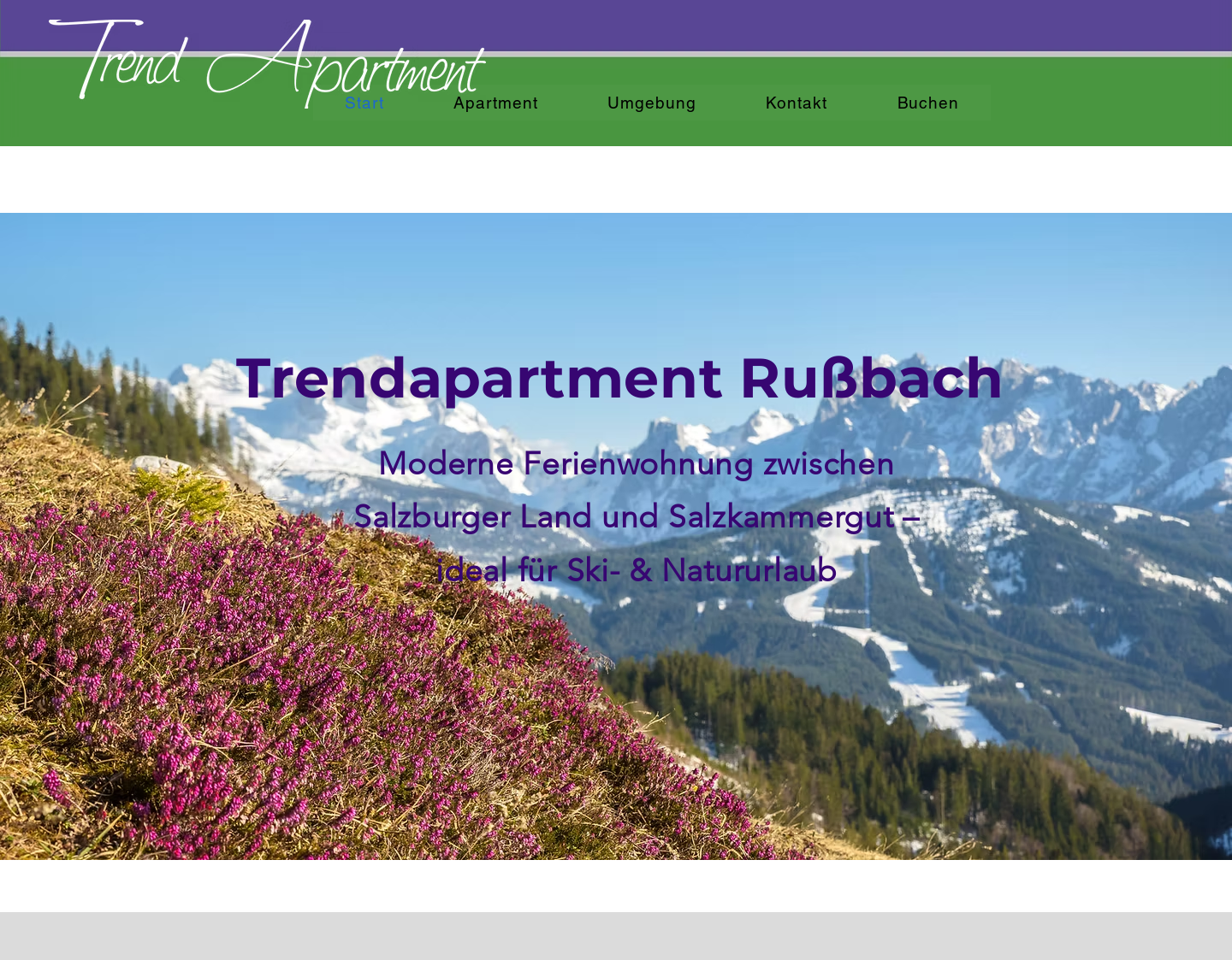 Aktuelle Website-Vorschau von Trendapartment in Russbach