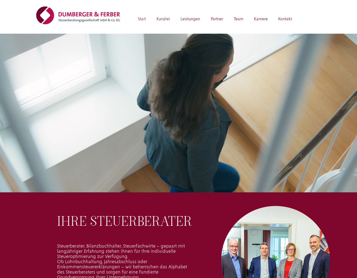 Aktuelle Website-Vorschau von Steuerberater Christian Dumberger