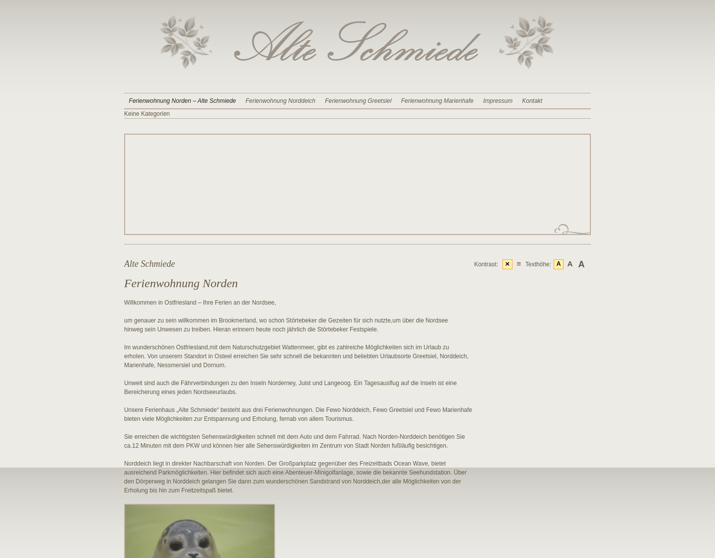 Aktuelle Website-Vorschau von Ferienwohung in Ostfriesland