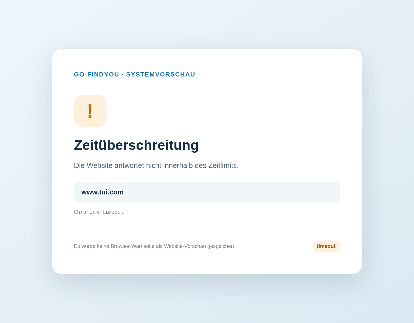 Aktuelle Website-Vorschau von Urlaub und Reifen - TUI