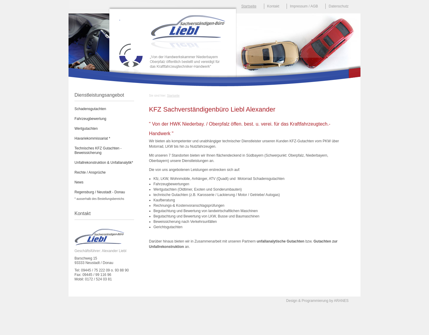 Aktuelle Website-Vorschau von Ihr kompetenter KFZ Gutachter