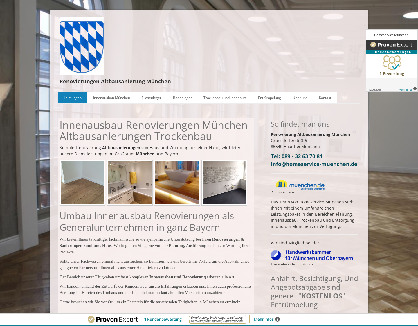 Aktuelle Website-Vorschau von Sperrmüll Abholung in München