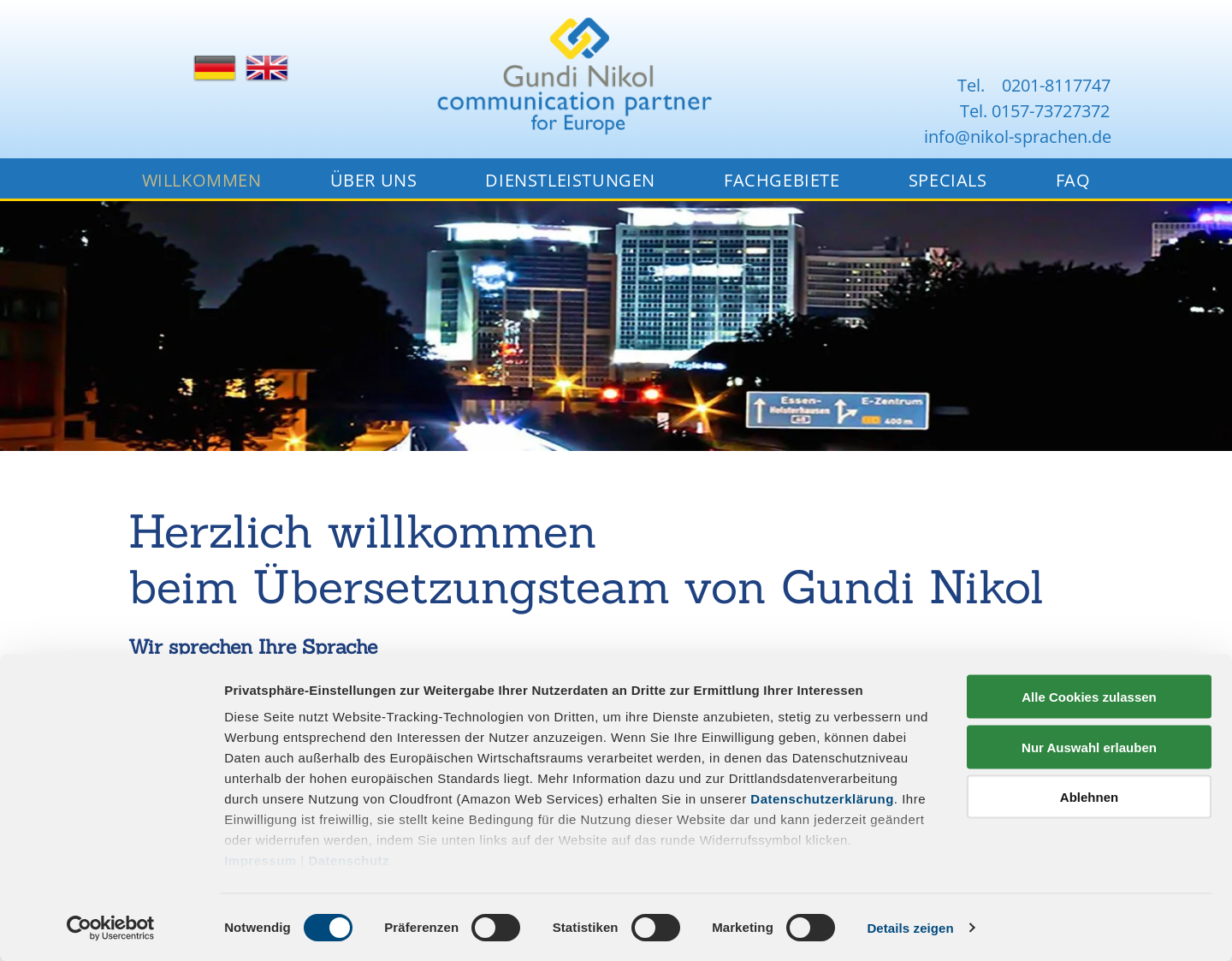Aktuelle Website-Vorschau von Gundi Nikol - communication partner