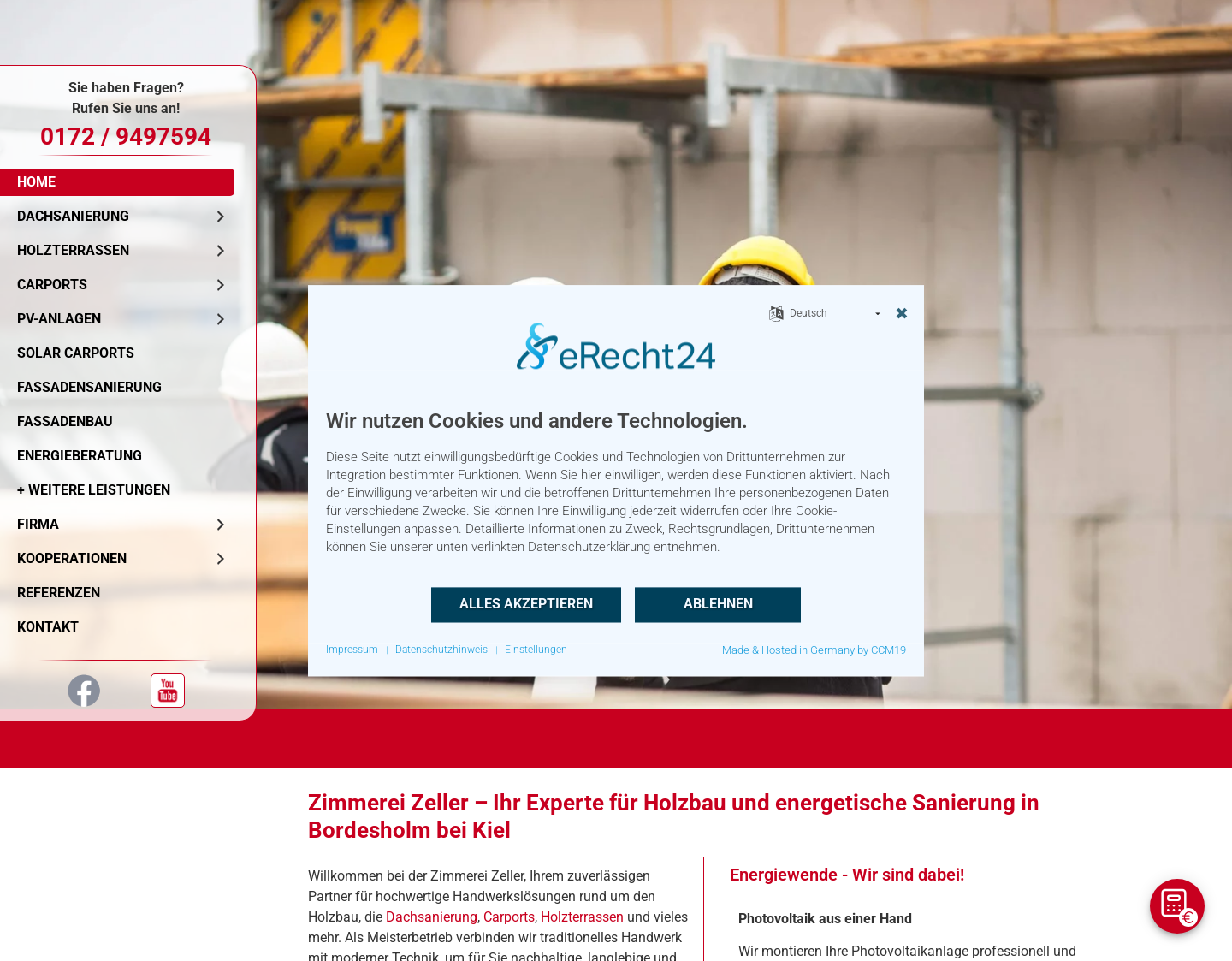Aktuelle Website-Vorschau von Fassadenbau