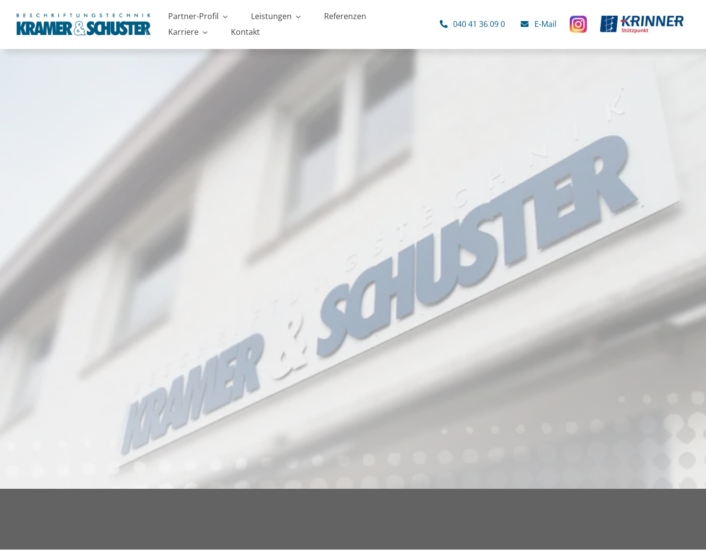 Aktuelle Website-Vorschau von Awards, Displays, Beschriftungen