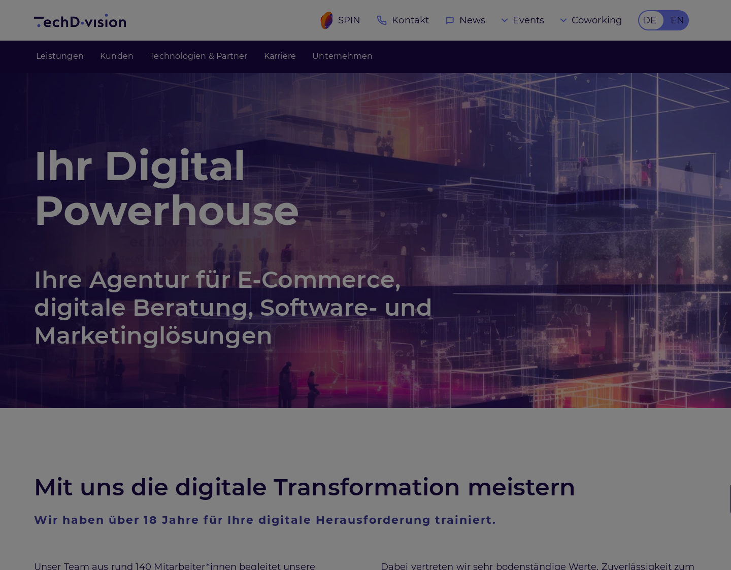Aktuelle Website-Vorschau von TechDivision GmbH - Typo3 & Magento
