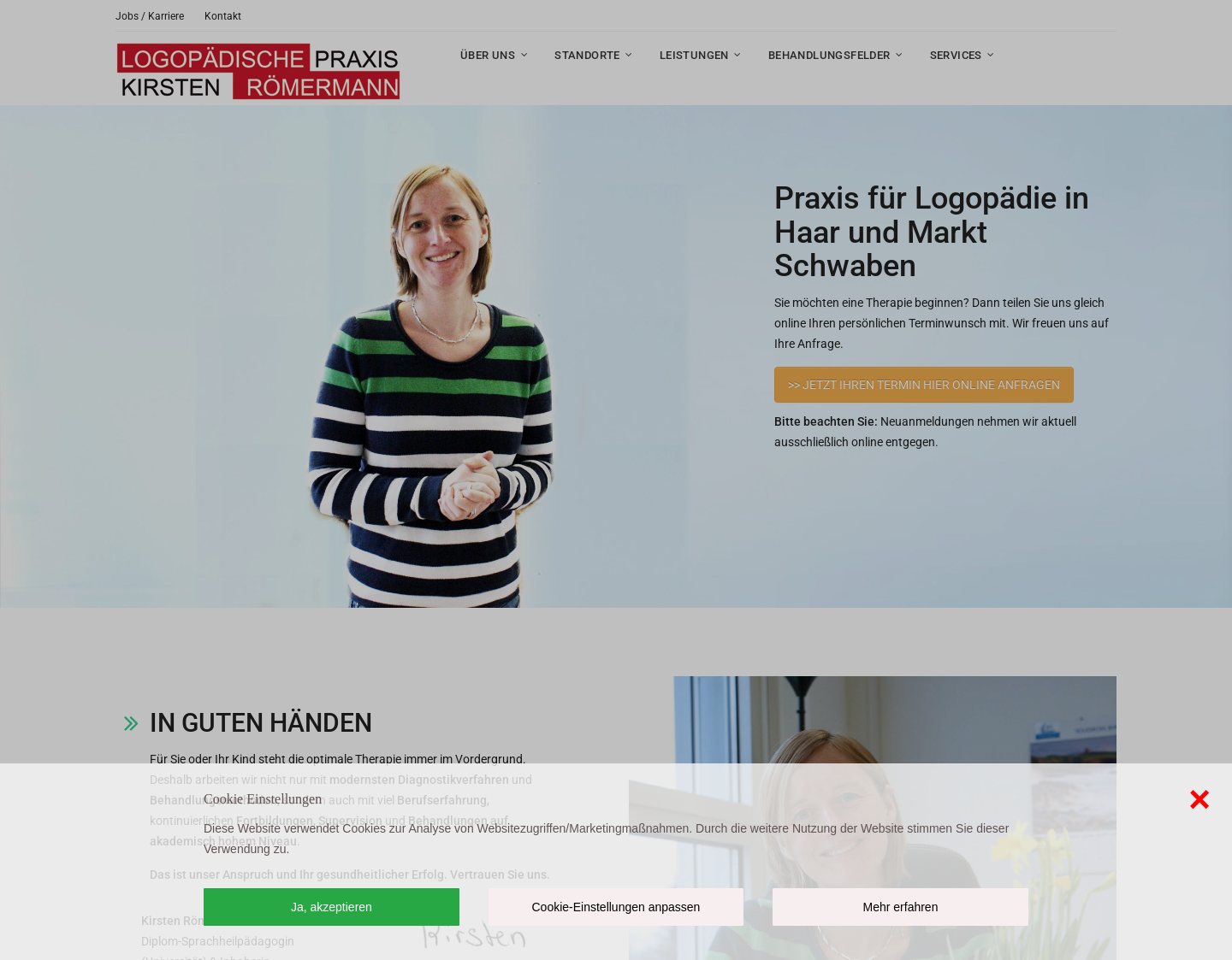 Aktuelle Website-Vorschau von Logopädie Praxis Kirsten Römermann