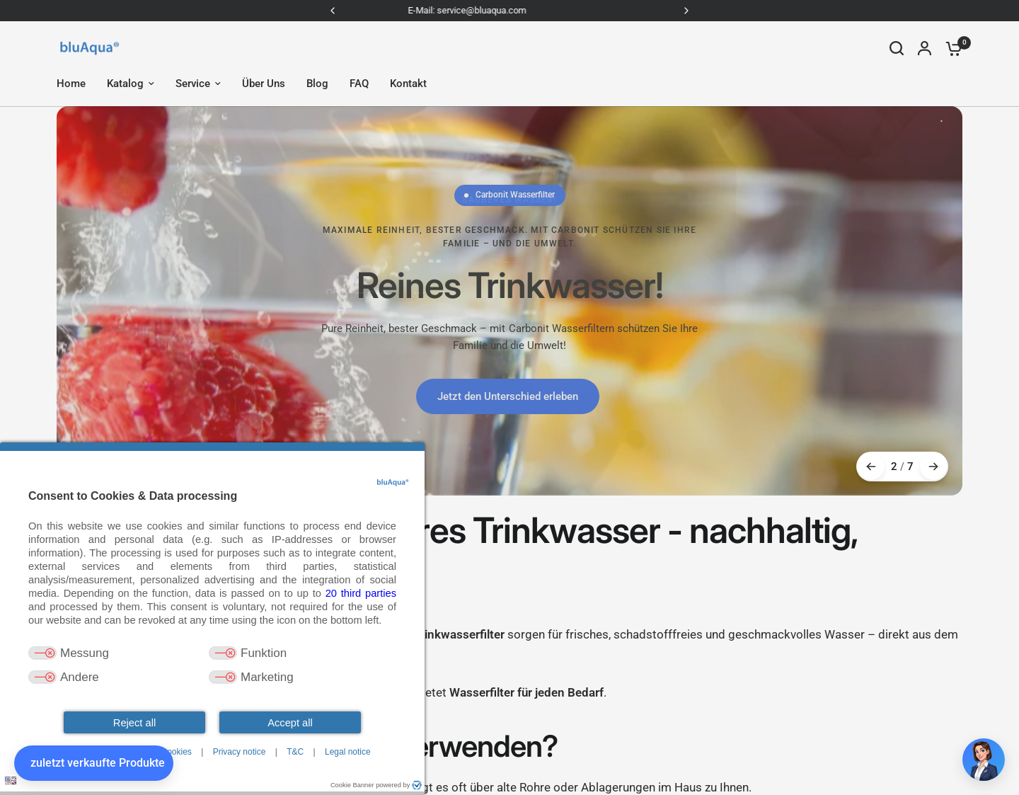 Aktuelle Website-Vorschau von Wasserfilter vom Fachmann