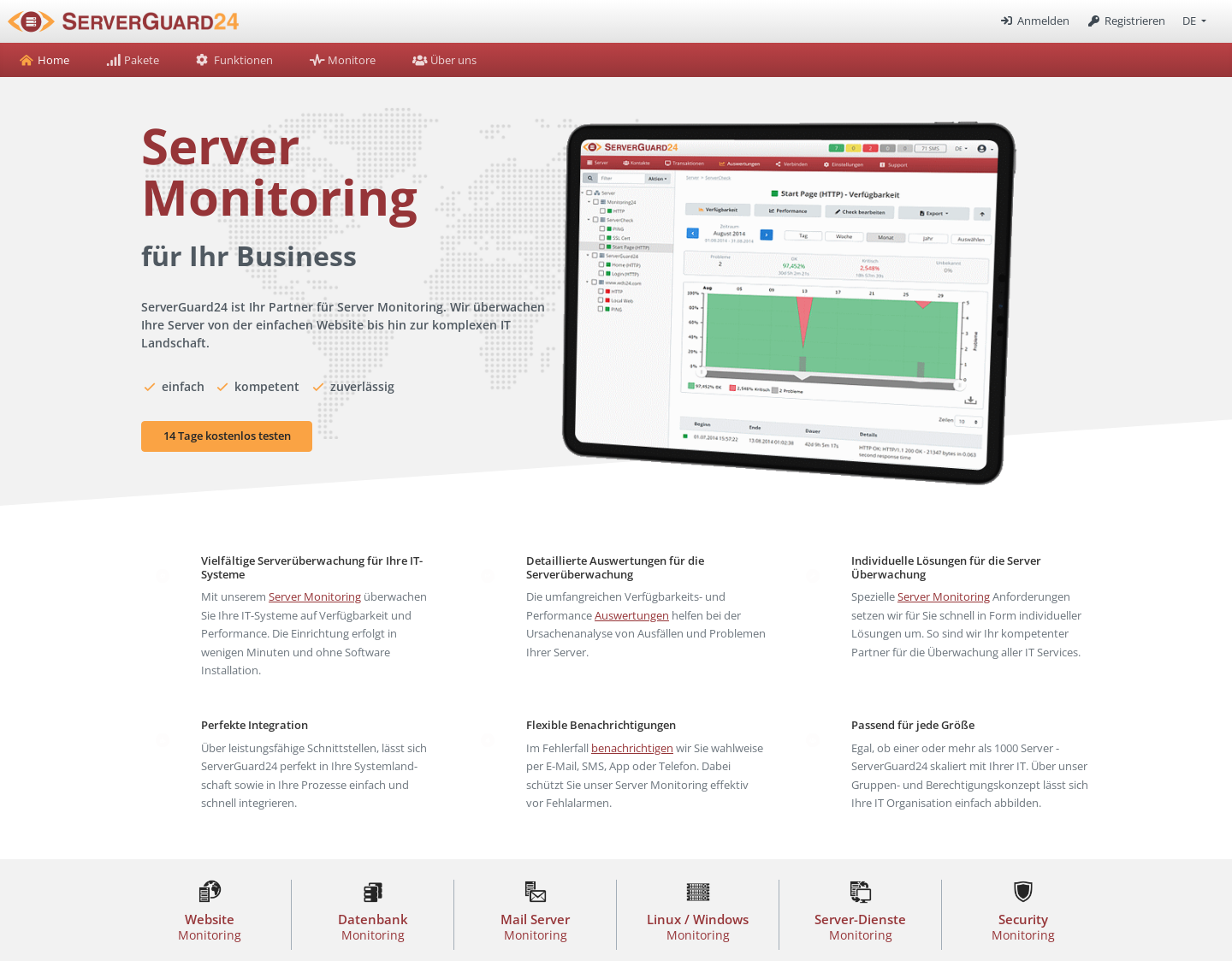 Aktuelle Website-Vorschau von IT75
