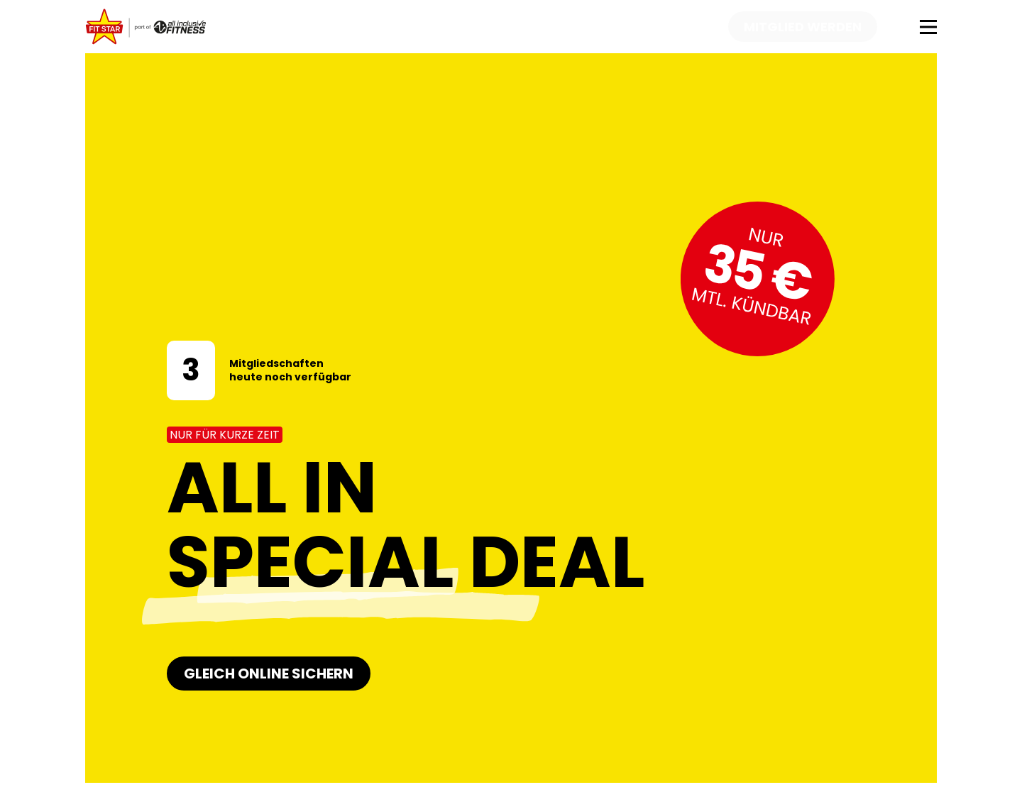 Aktuelle Website-Vorschau von FIT STAR