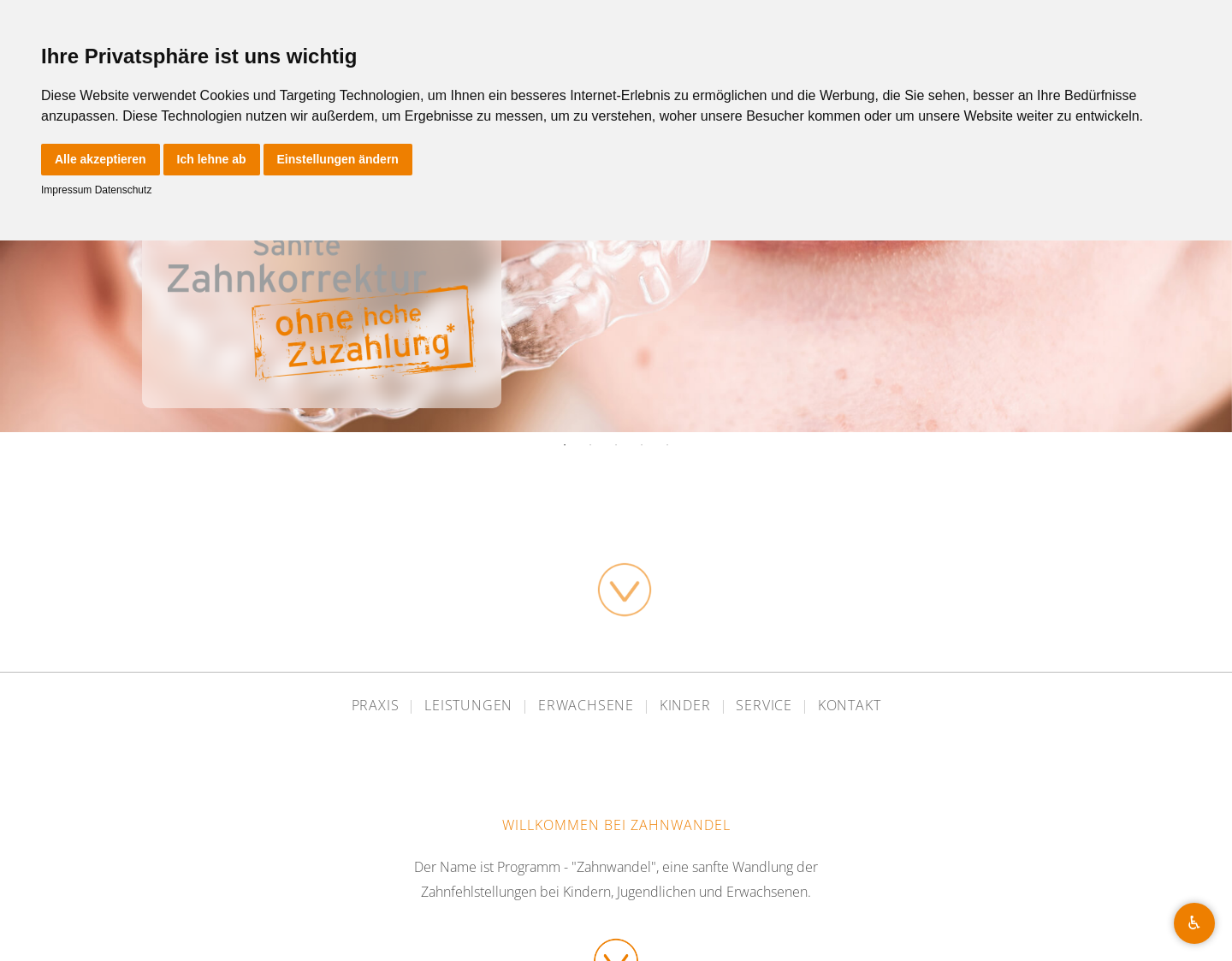 Aktuelle Website-Vorschau von Kieferorthopäden in Dortmund