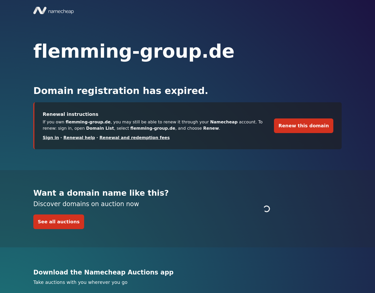 Aktuelle Website-Vorschau von Flemming Group Deutschland GmbH