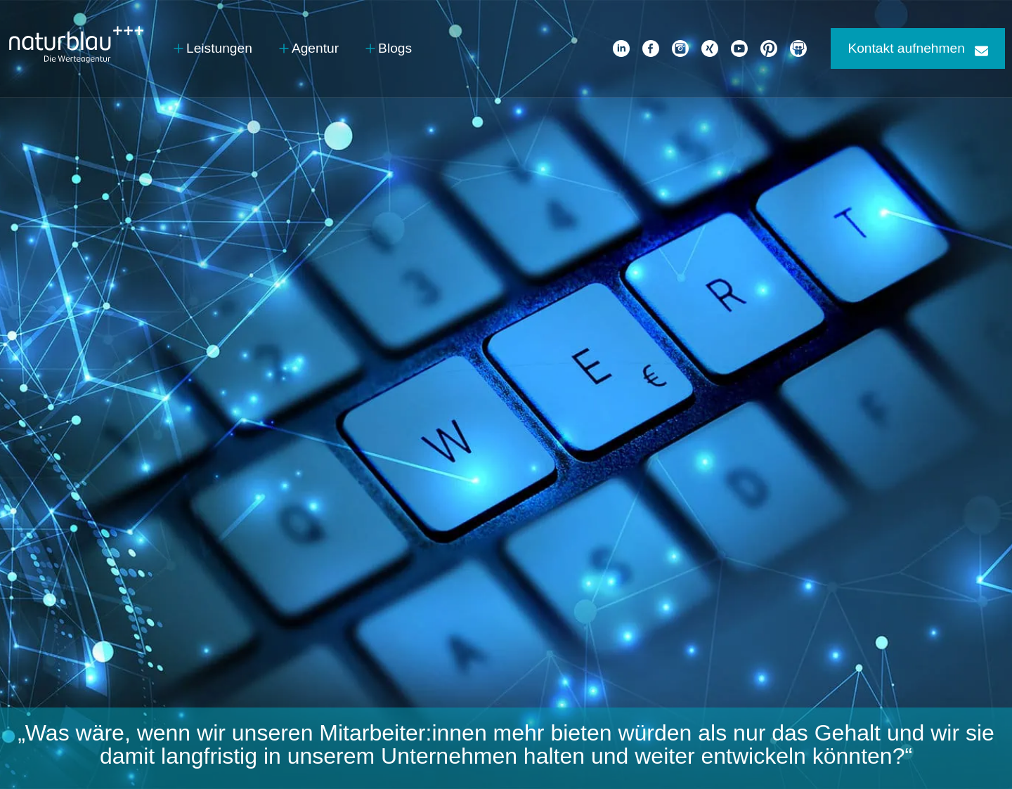 Aktuelle Website-Vorschau von naturblau+++
