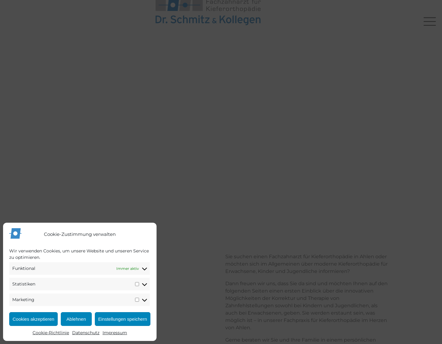 Aktuelle Website-Vorschau von Ahlen - Kieferorthopäde Dr. Schmitz